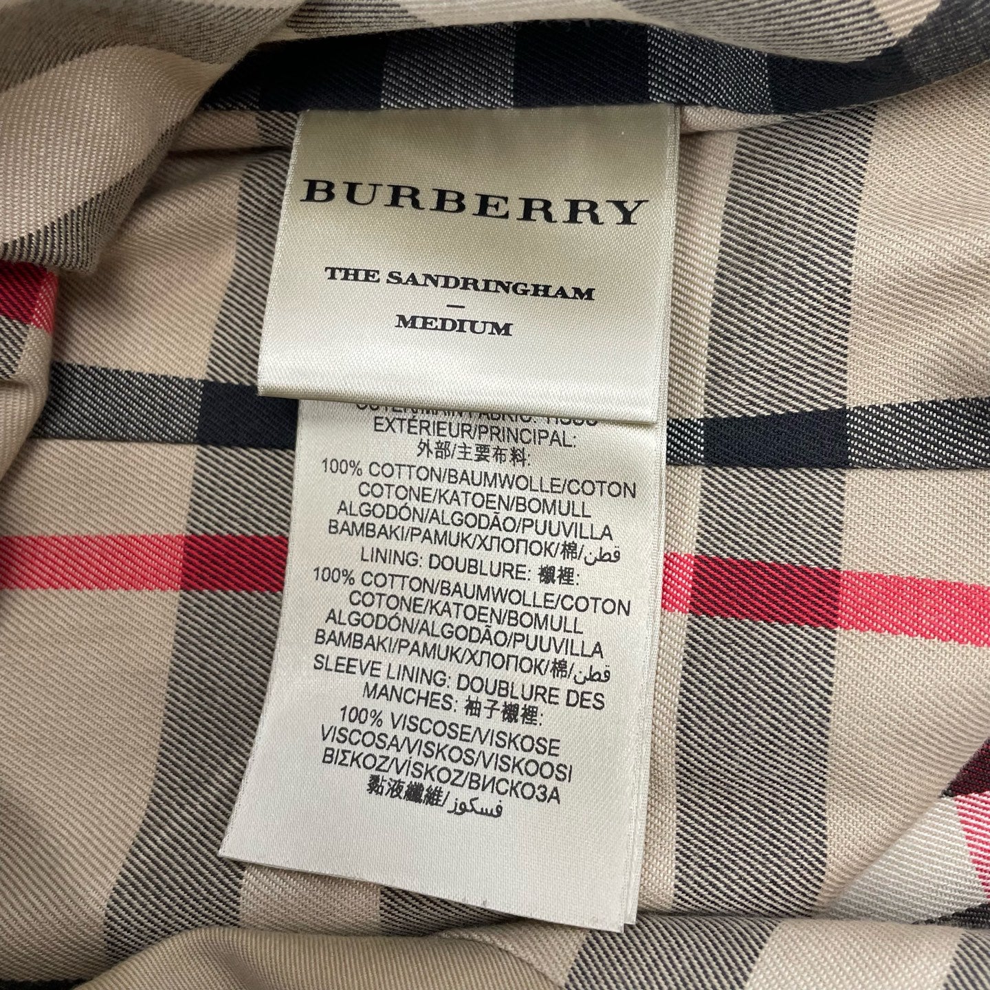 Burberry - The Sandringham - Cotton - Beige - (M)