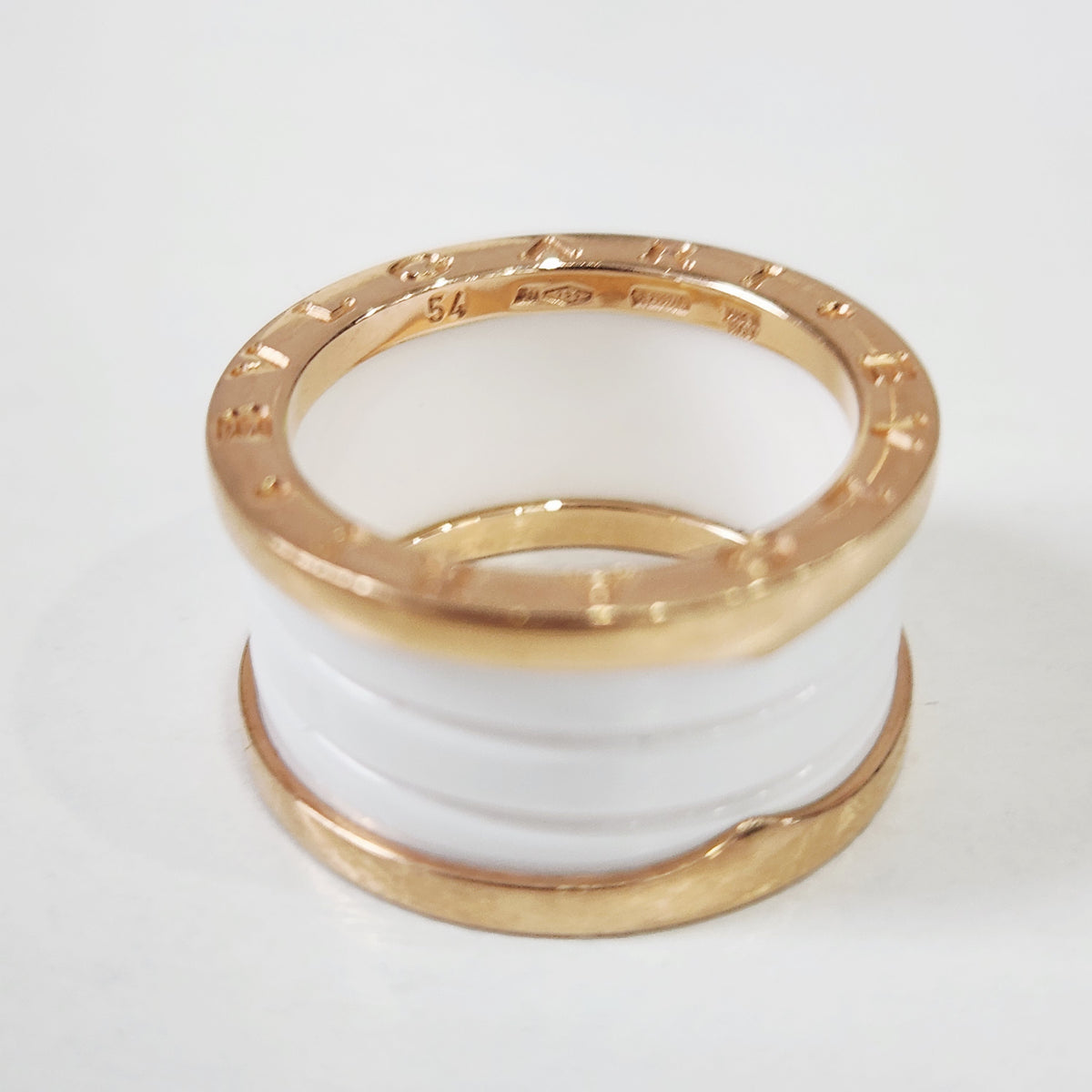 Bvlgari - B.zero1 - 18K rose gold and white ceramic - Multicolour - (54)