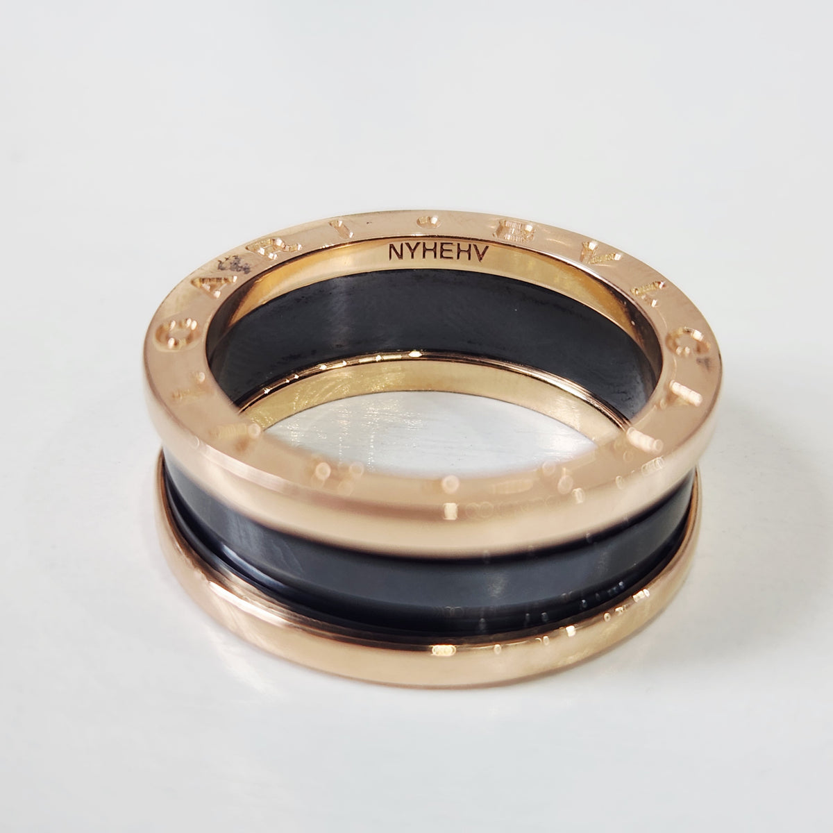Bvlgari - B.zero1 - 18K rose gold with black ceramic - Multicolour - (56)