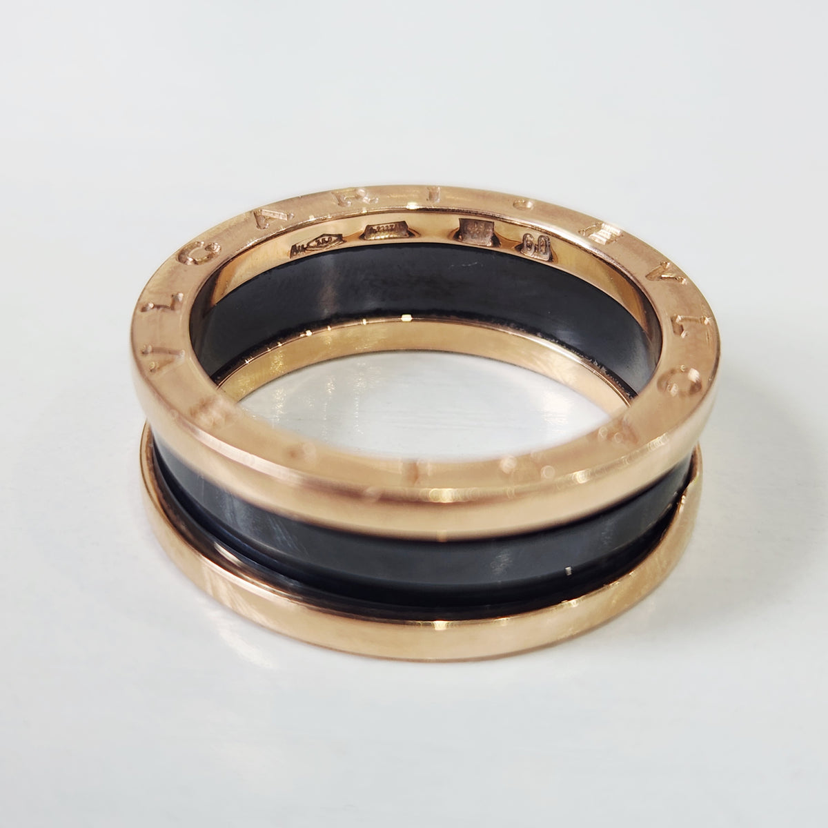 Bvlgari - B.zero1 - 18K rose gold with black ceramic - Multicolour - (60)