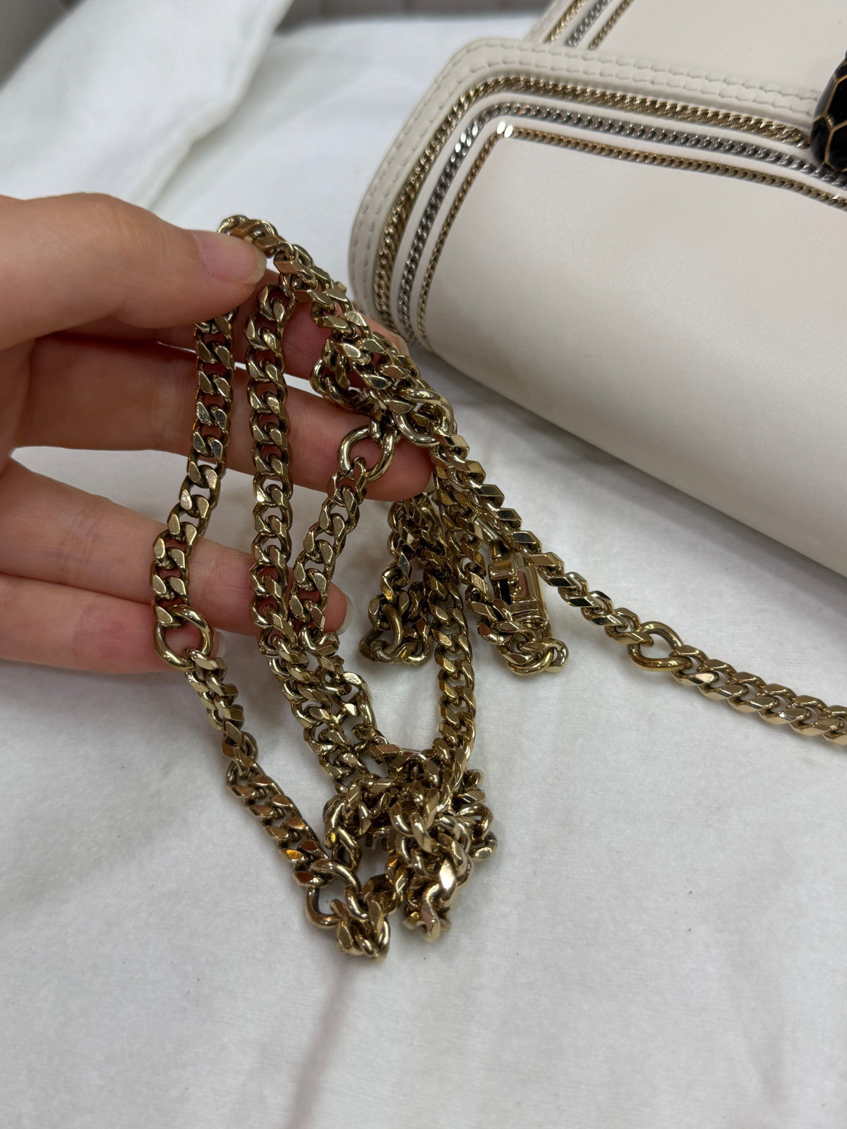Bvlgari - Serpenti Forever - Leather - White - (small)