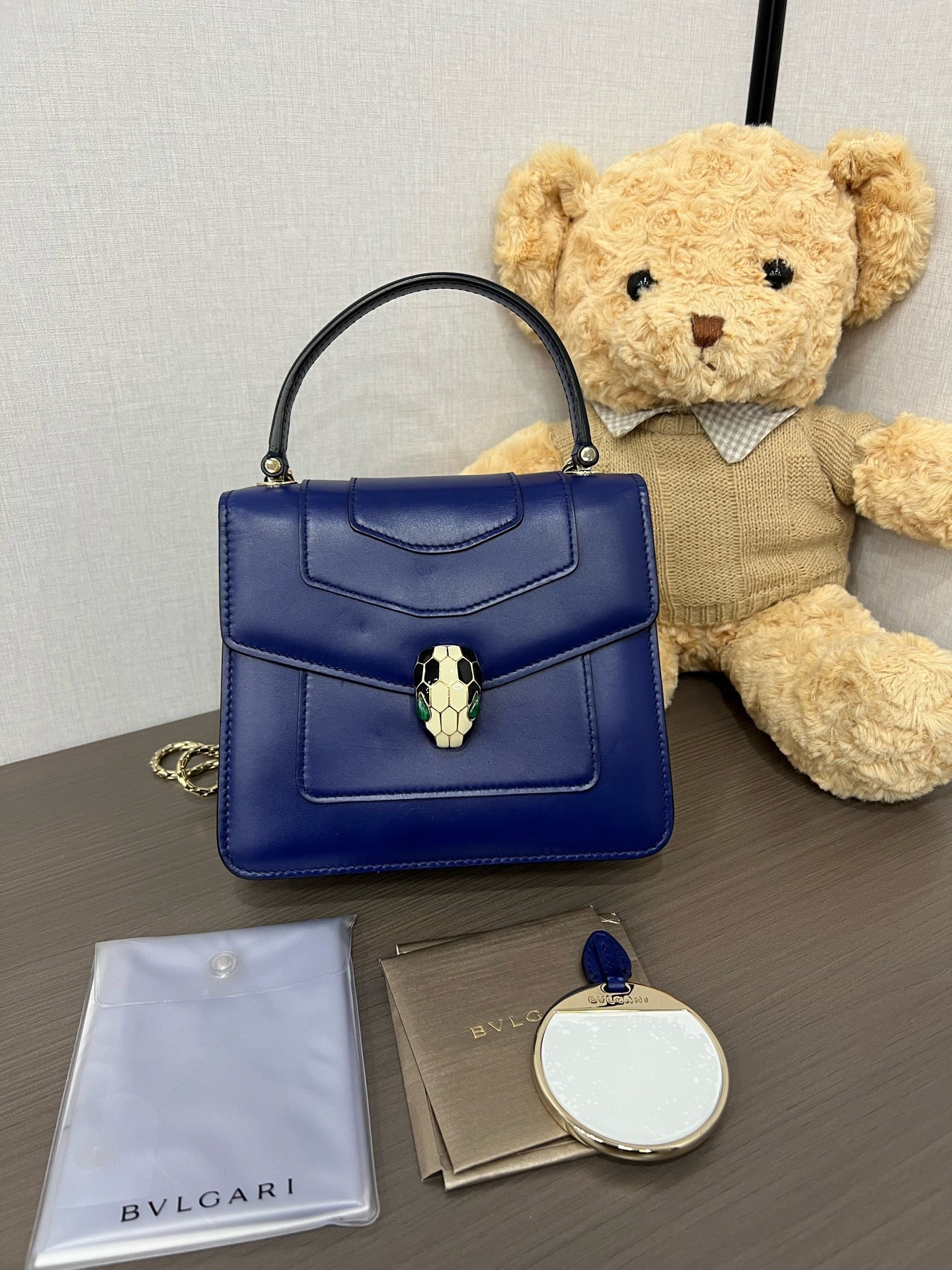 Bvlgari - Serpenti - Leather - Blue - (mini)