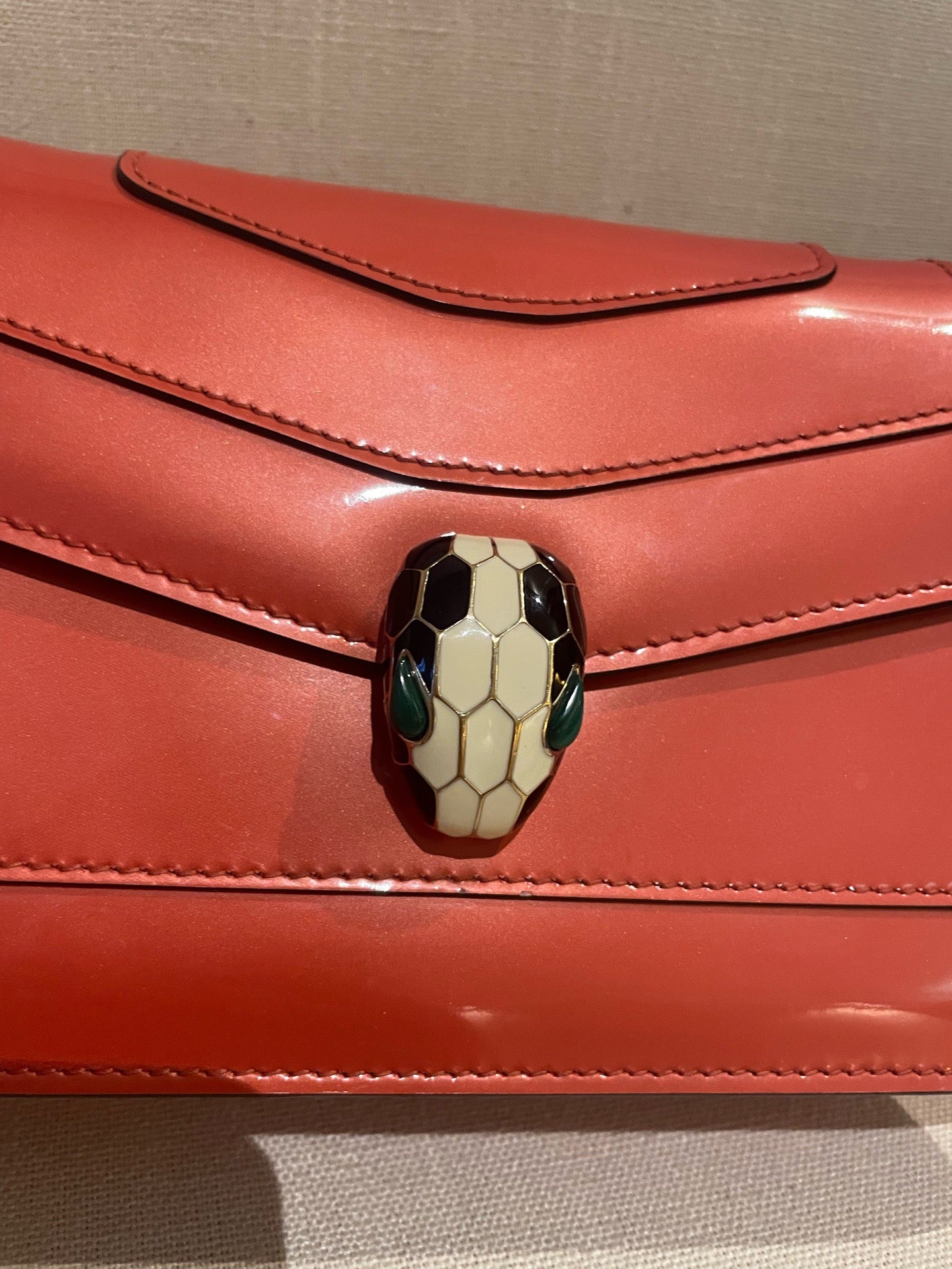 Bvlgari - Serpenti - Patent leather - Red - (mini)