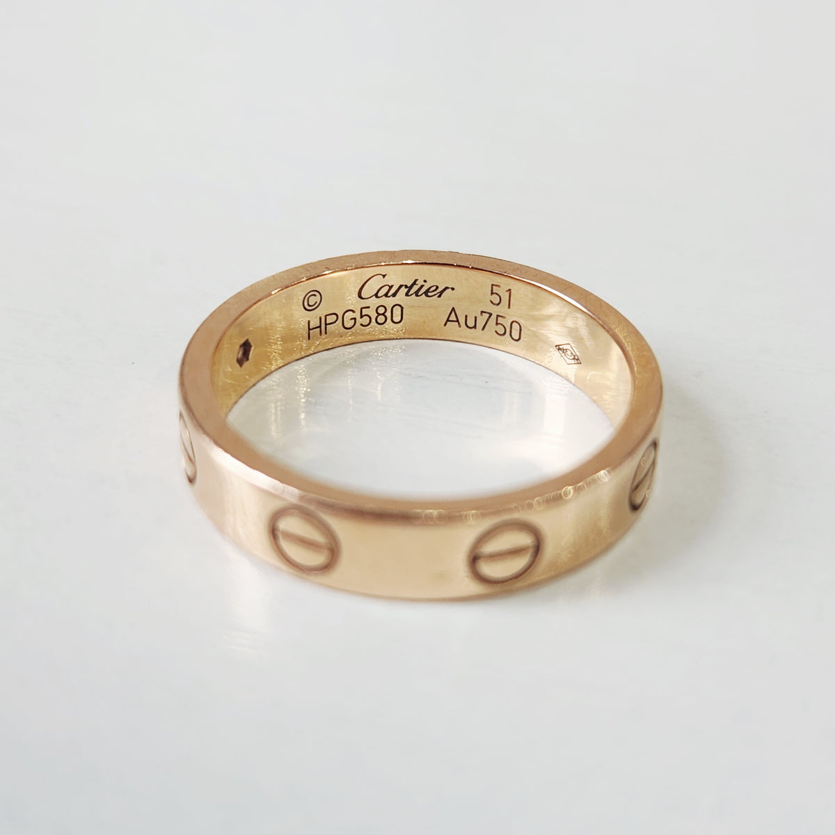 Cartier - LOVE Wedding Band - 18K rose gold with a diamond - Gold - (51)