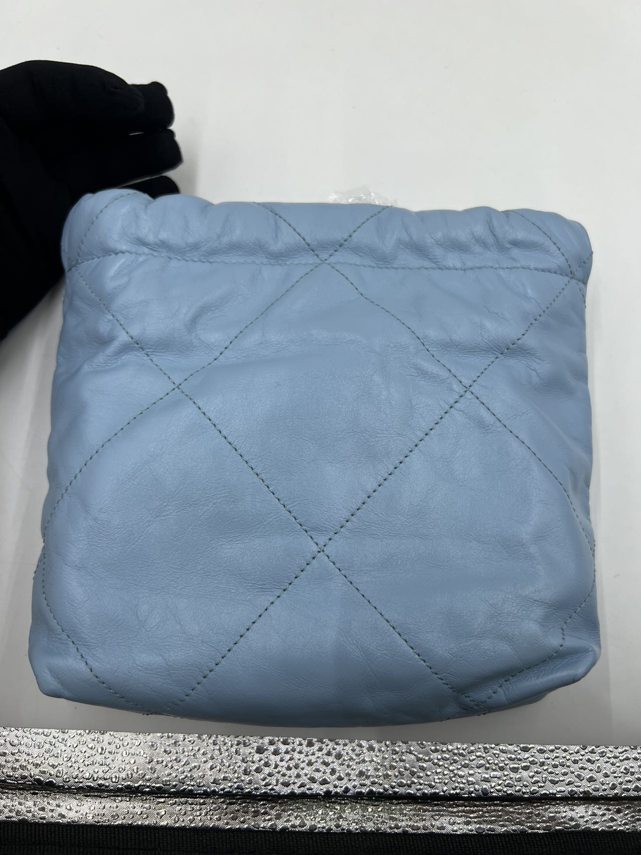 Chanel - 22 Bag Mini - Shiny calfskin leather - Blue - (mini)