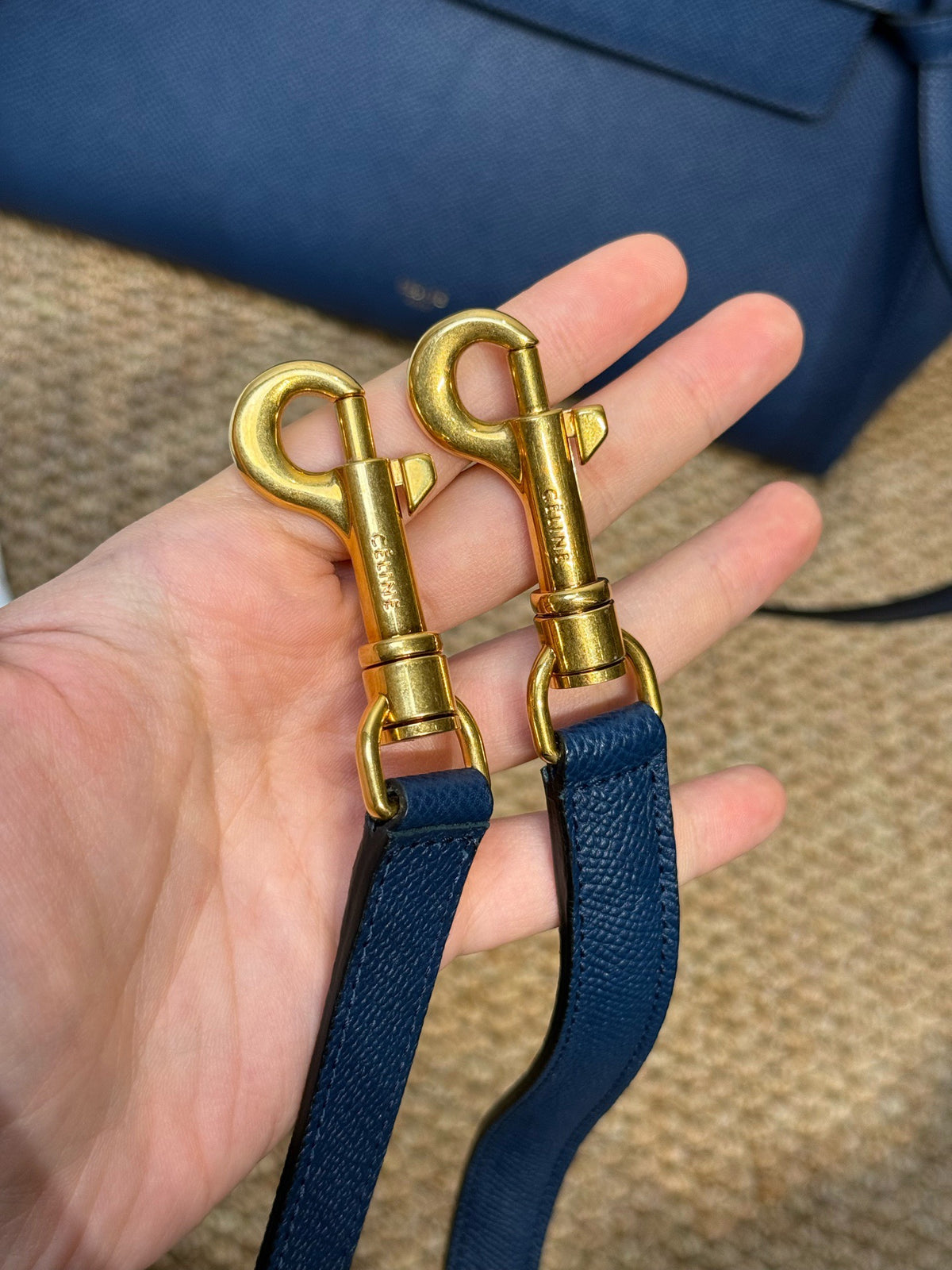 Celine - Belt Bag Medium - Leather - Navy - (medium)