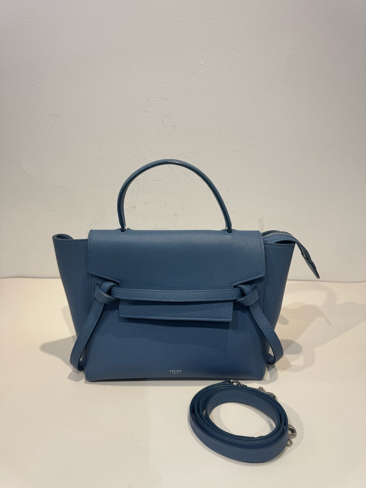 Celine - Belt Bag Small - Leather - Blue - (small)