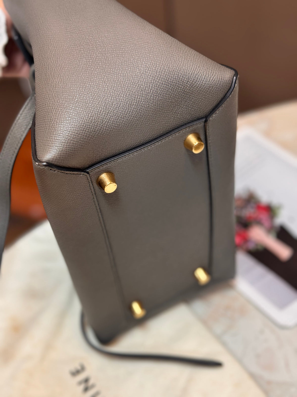 Celine - Belt Large - Leather - Grey - (large)