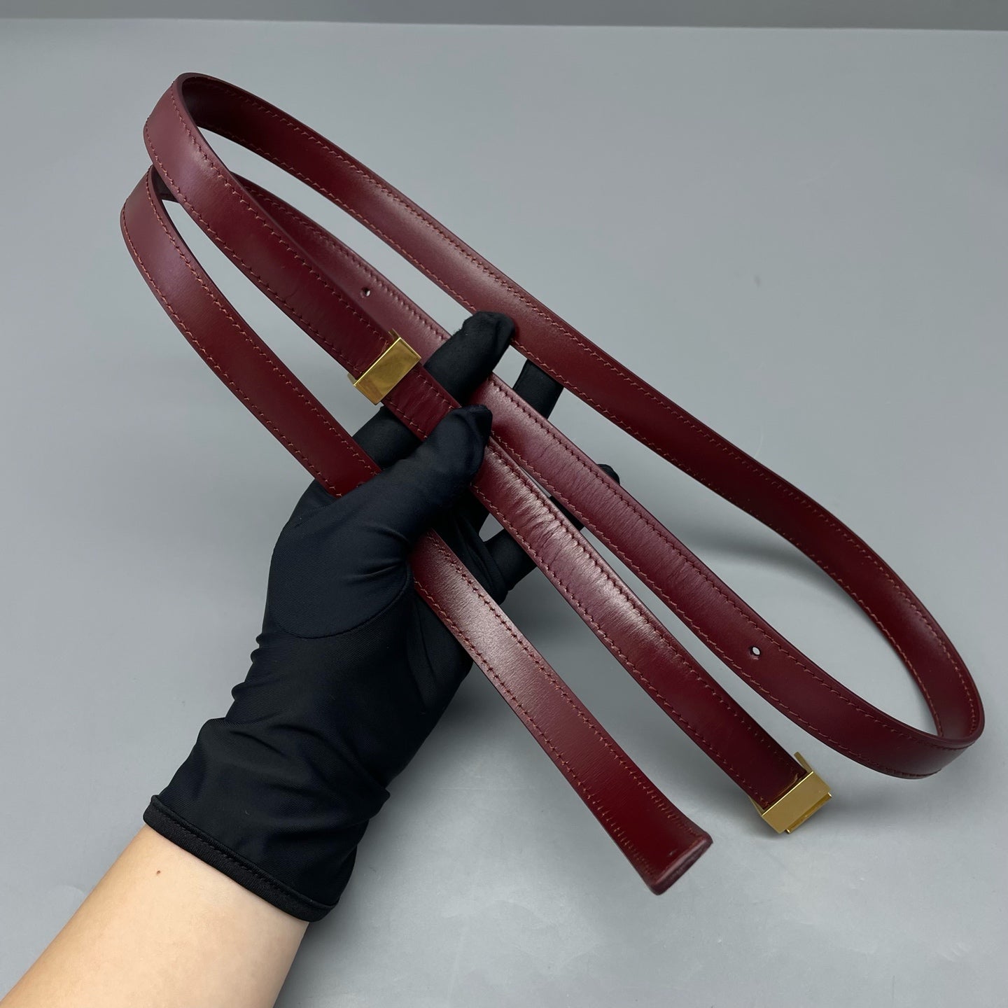 Celine - Box Bag - Leather - Burgundy - (medium)