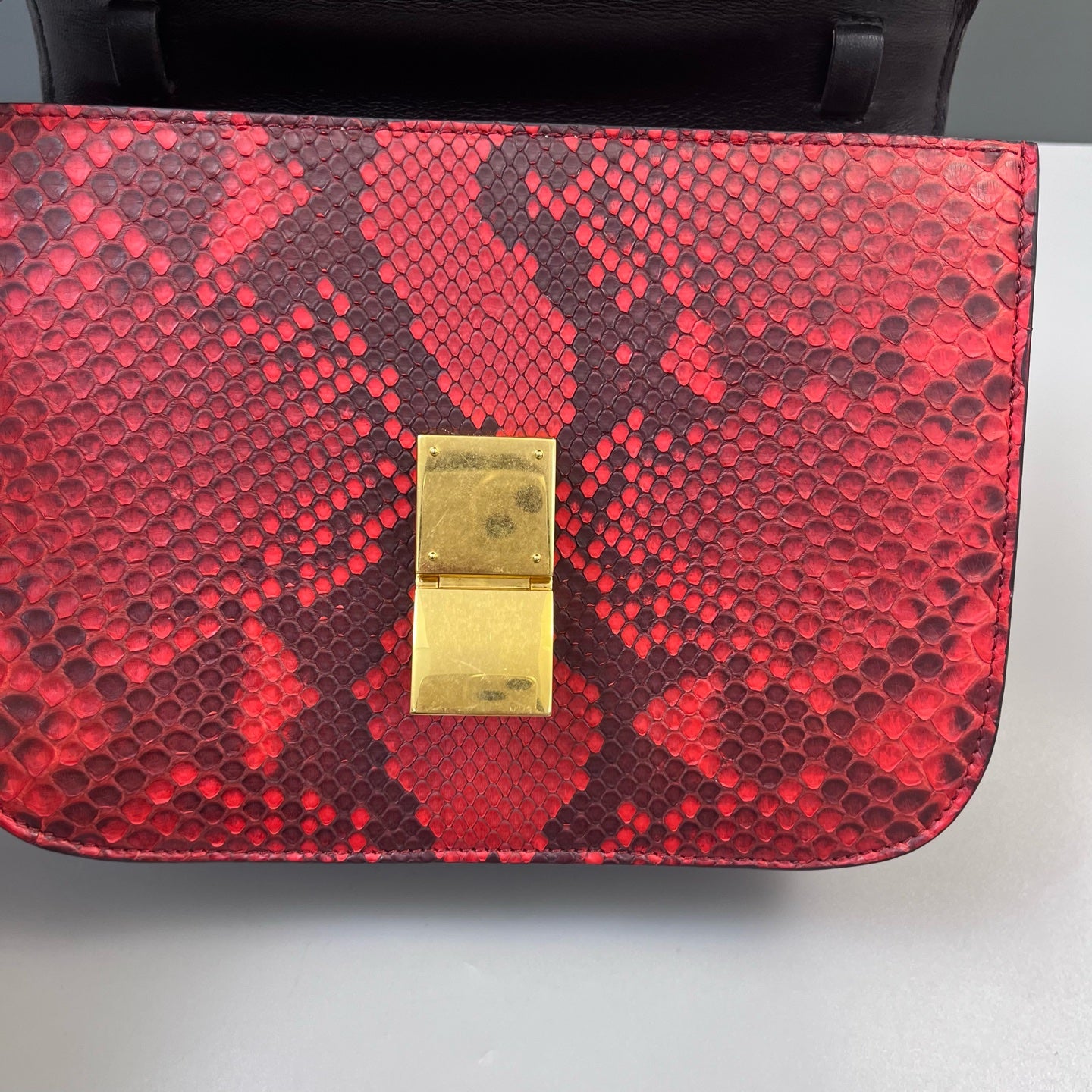 Celine - Box - Exotic leathers - Python - Red - (medium)