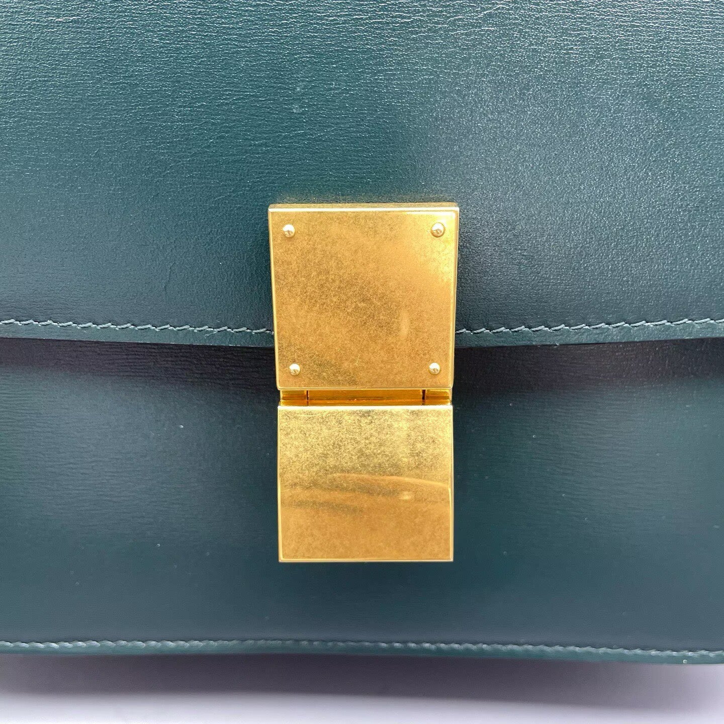 Celine - Classic Box Bag - Smooth leather - Green - (medium)