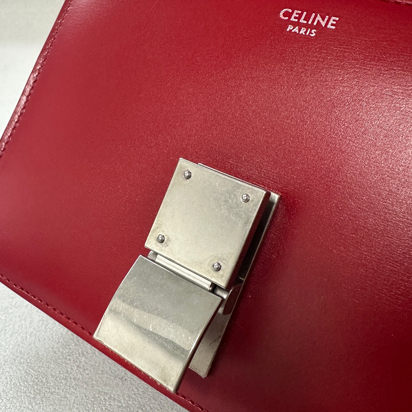 Céline - Classic Box - Leather - Red - (small)