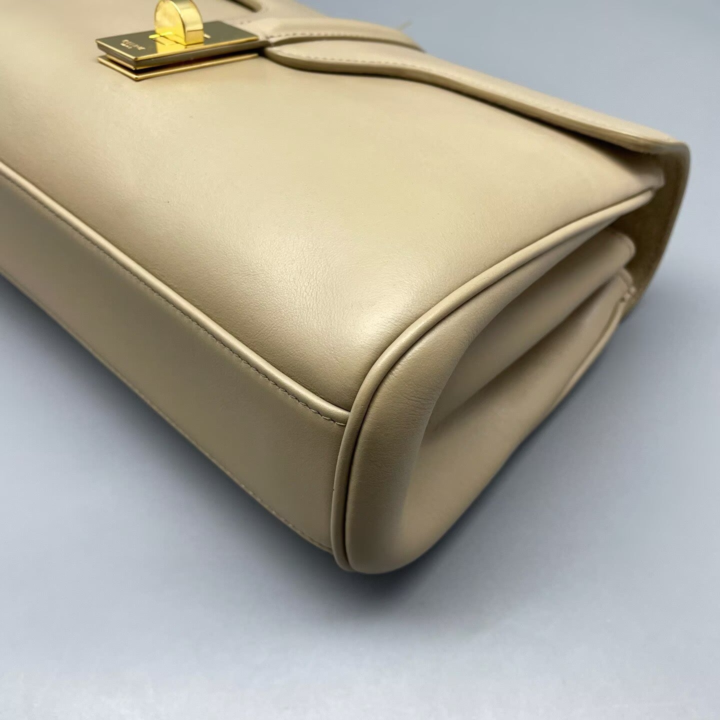 Celine - Soft 16 - Smooth calfskin leather - Milk tea beige with Gold-Tone Hardware - (small)