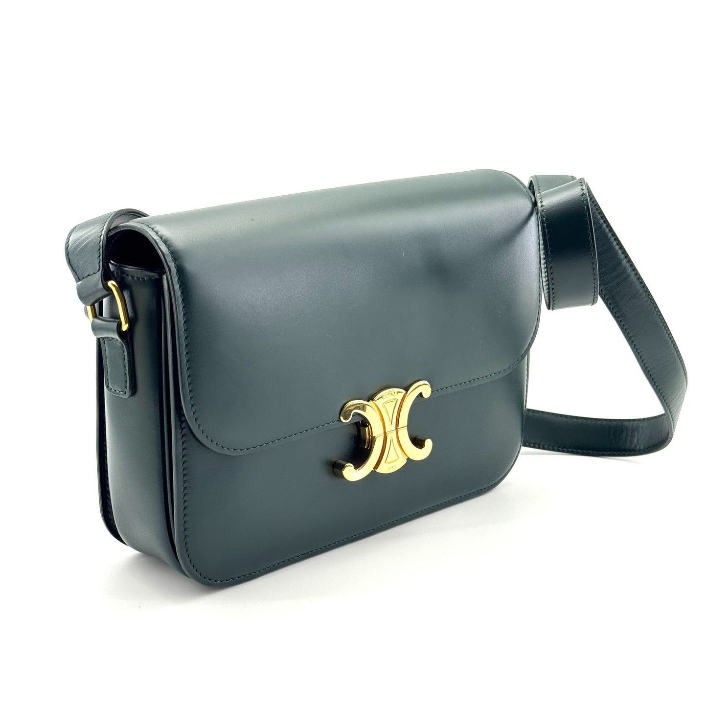 Celine - Triomphe Bag - Leather - Green