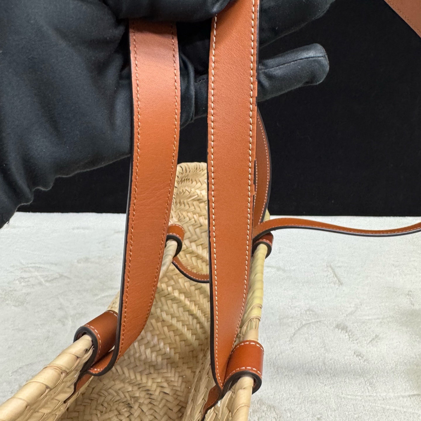 Celine - TRIOMPHE Basket Bag - Wicker - Brown - (medium)
