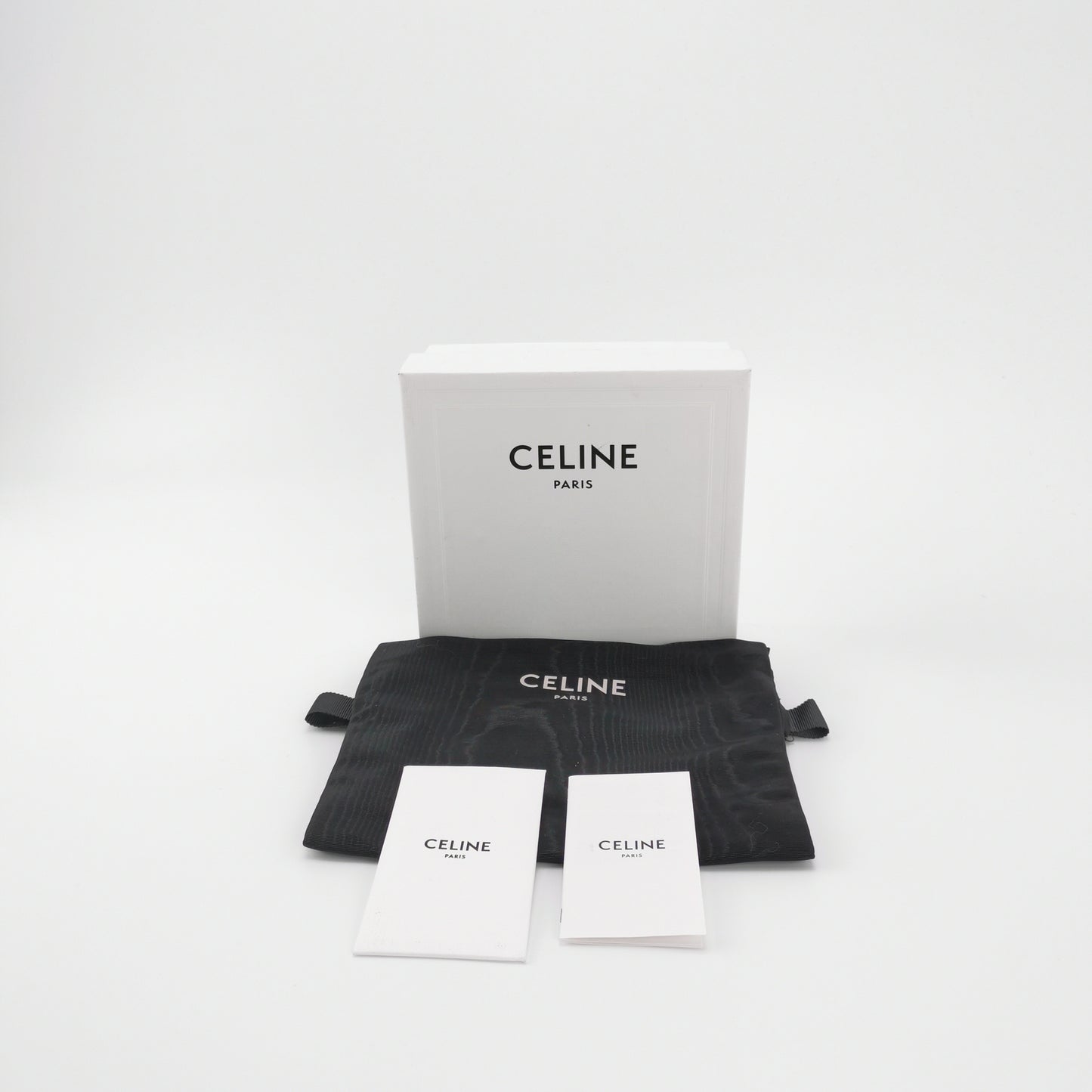 Celine - Triomphe Canvas Wallet - Calfskin - Black - (mini)