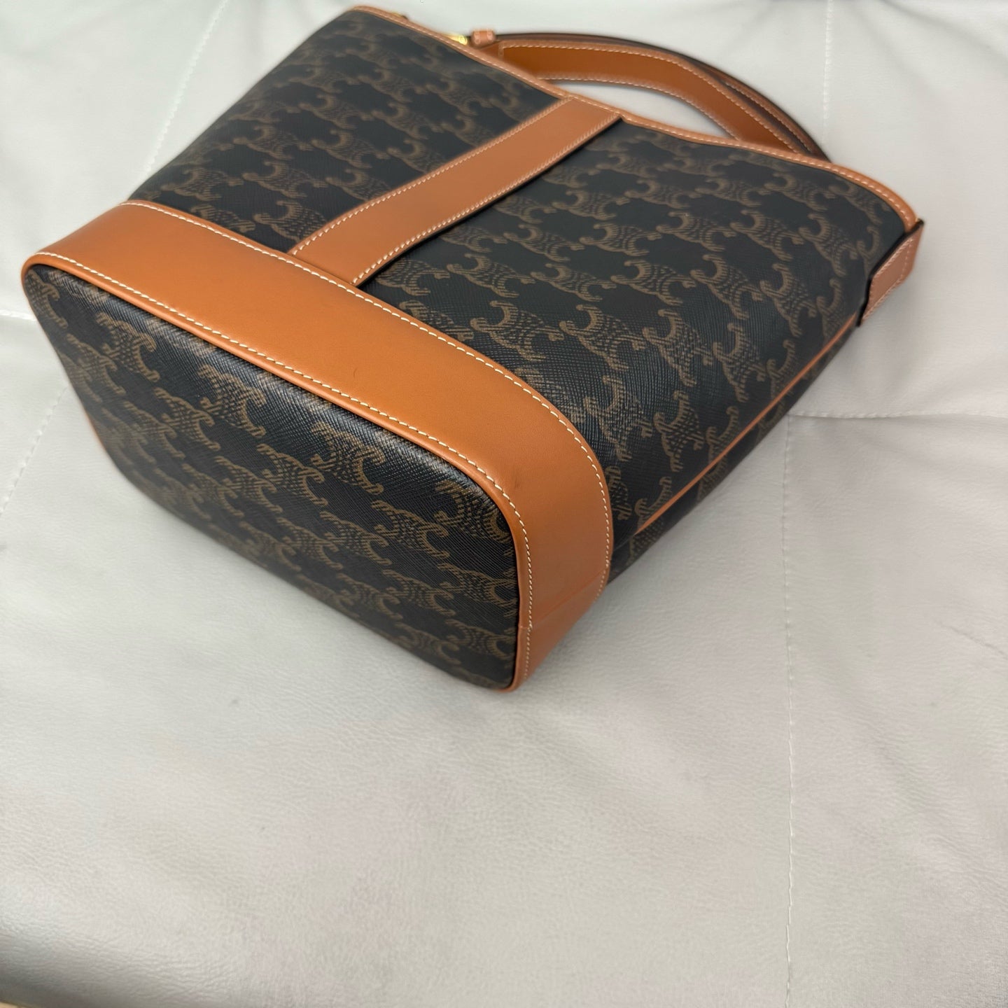 Celine - Triomphe - Leather - Brown - (small)