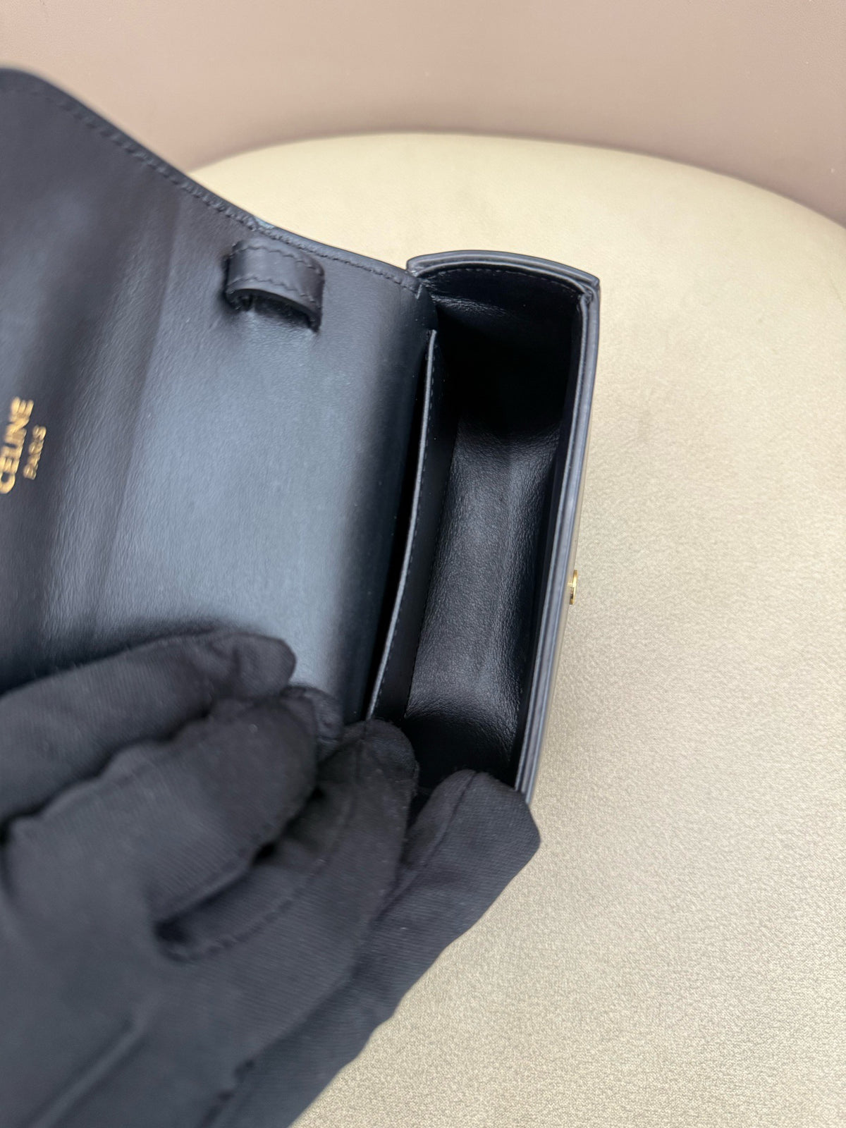Celine - Triomphe Mini - Leather - Black - (mini)