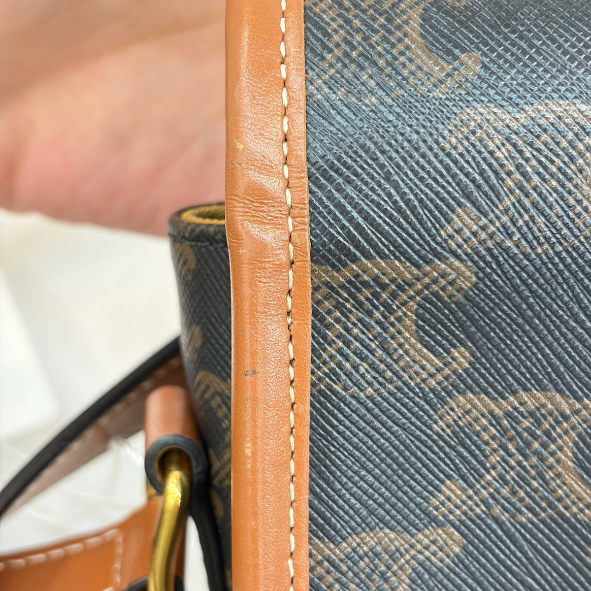 Celine - Triomphe Saddle Bag - Leather - Brown - (small)
