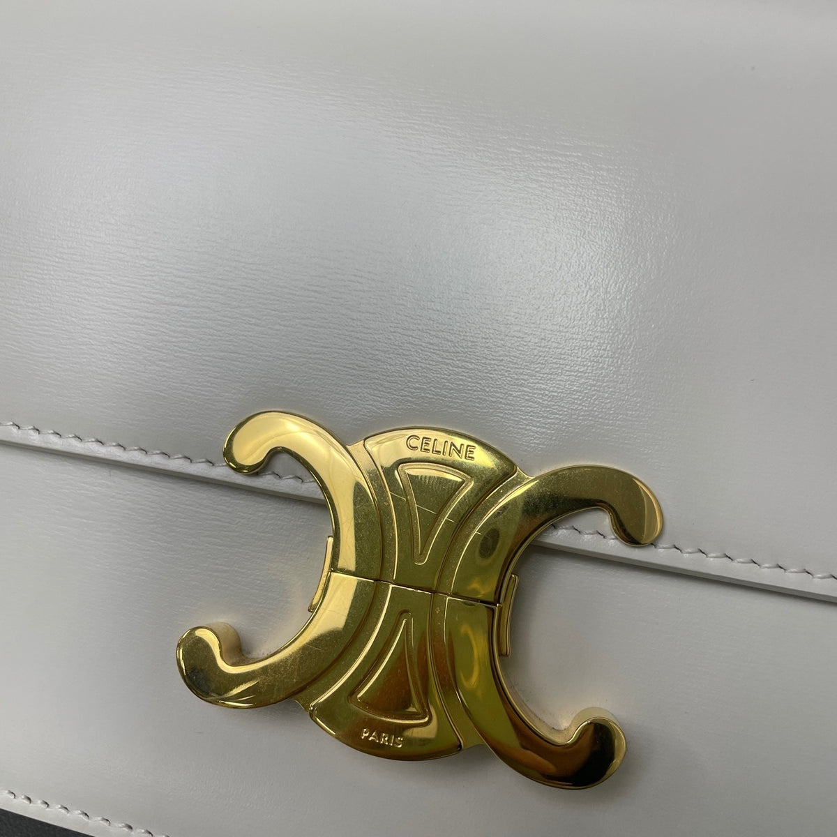 Celine - Triomphe Teen - Leather - White - (small)