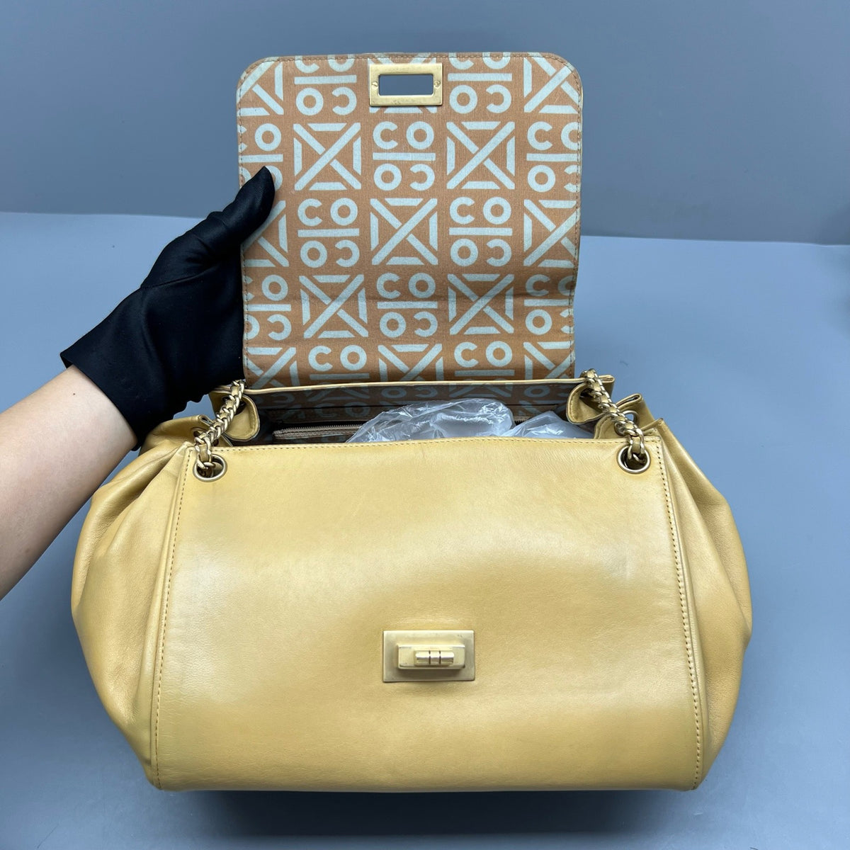 Chanel - 2.55 - Leather - Beige - (small)