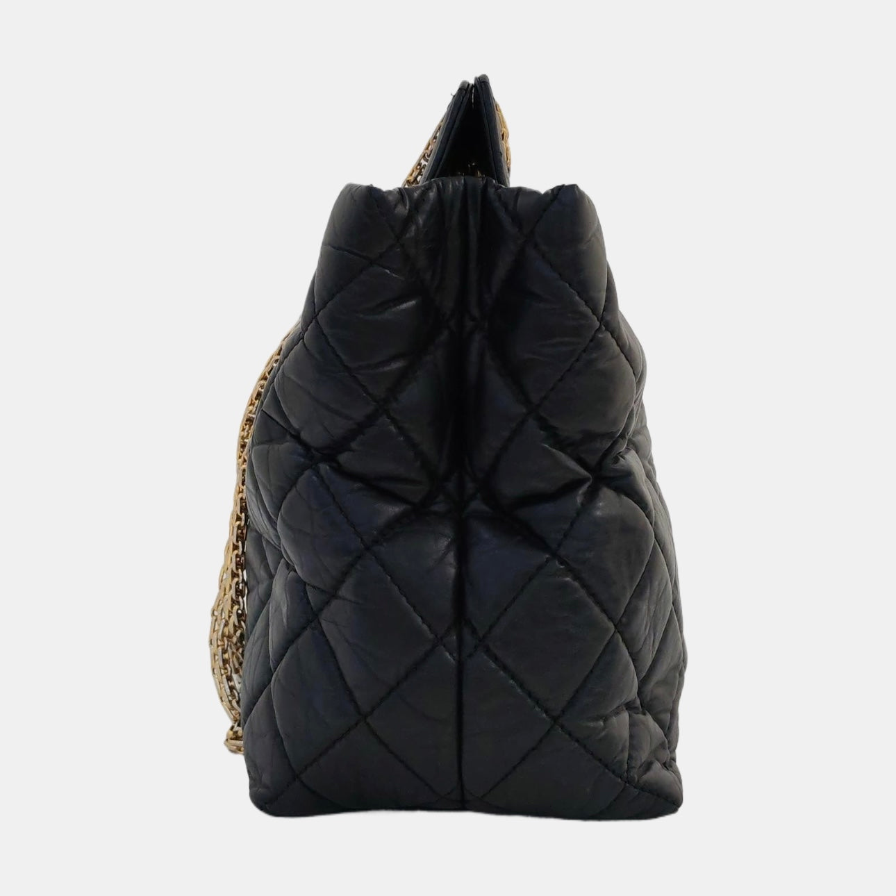 Chanel - 2.55 Series Chain Tote Bag - Calfskin leather - Black - (medium)