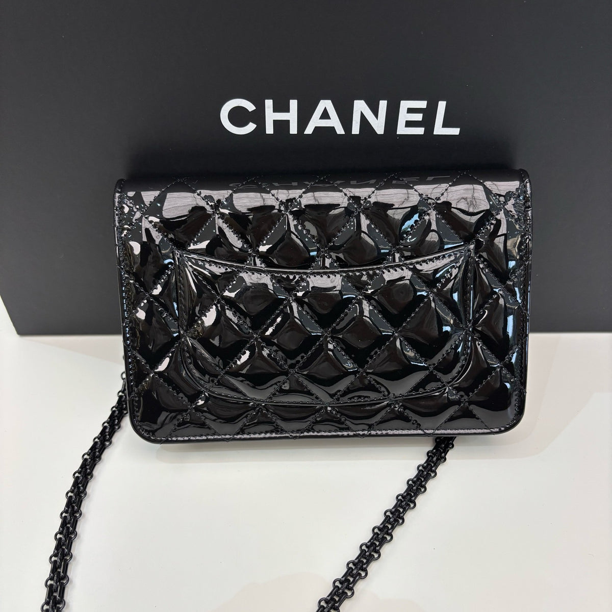 Chanel - 2.55 WOC So Black - Patent leather - Black - (small)