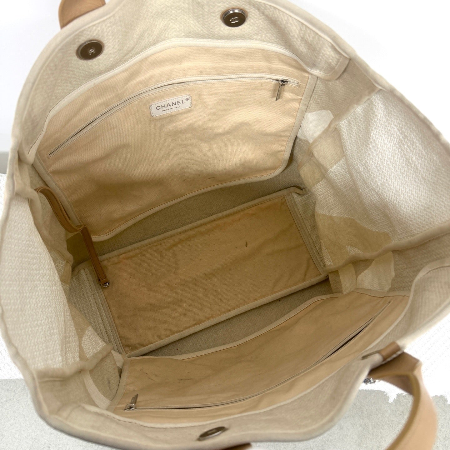 Chanel - Beach Bag - Cloth - Beige - (large)