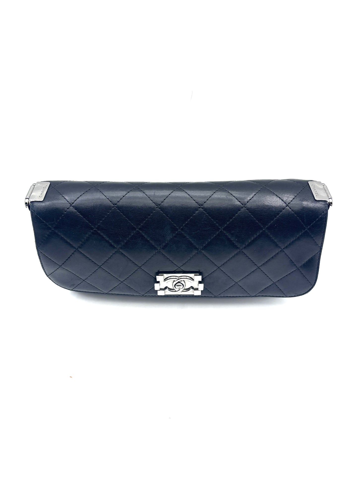 Chanel - Boy Accordion Baguette Flap Bag - Lambskin leather - Black - (Small)