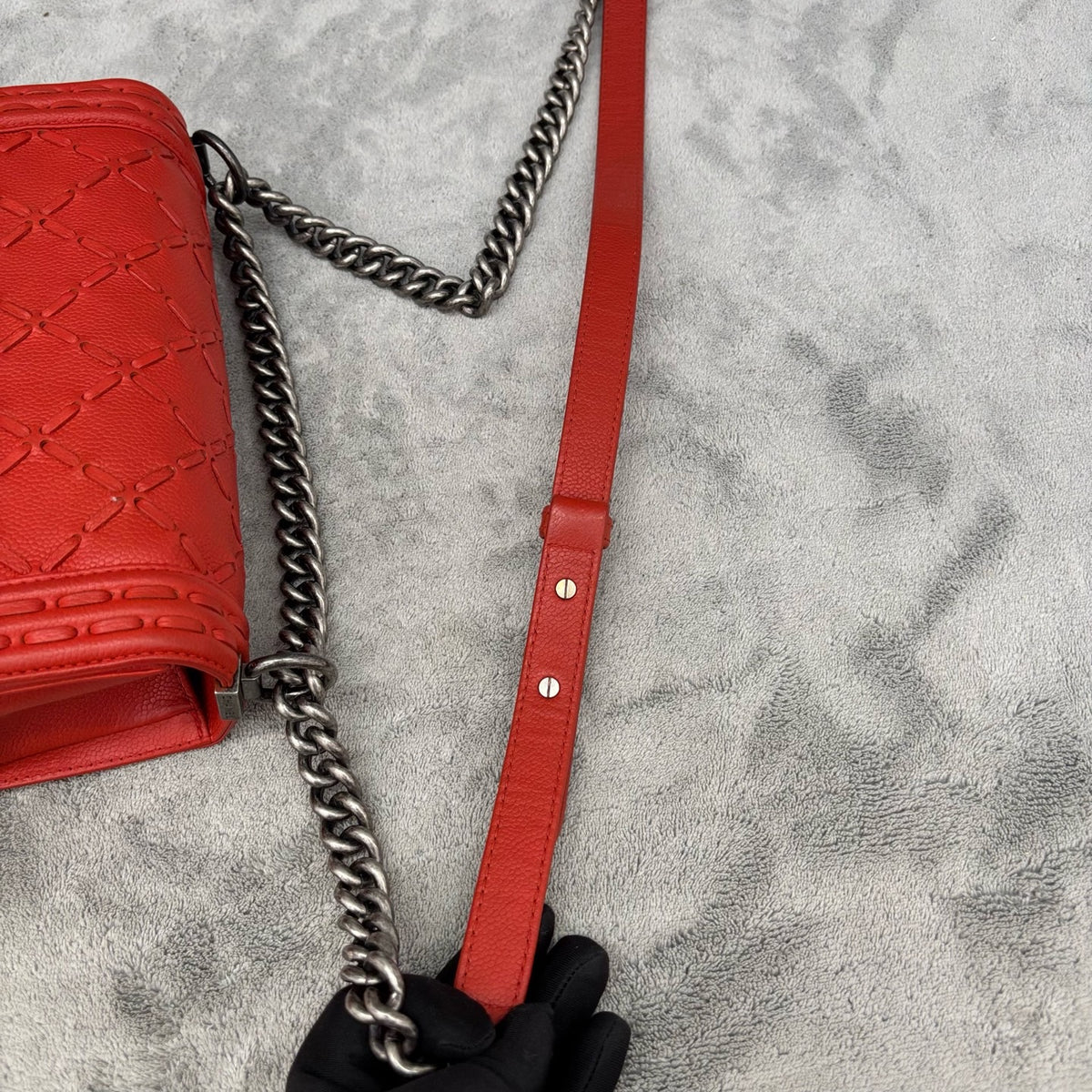 Chanel - Boy Chanel Medium - Leather - Orange - (medium)