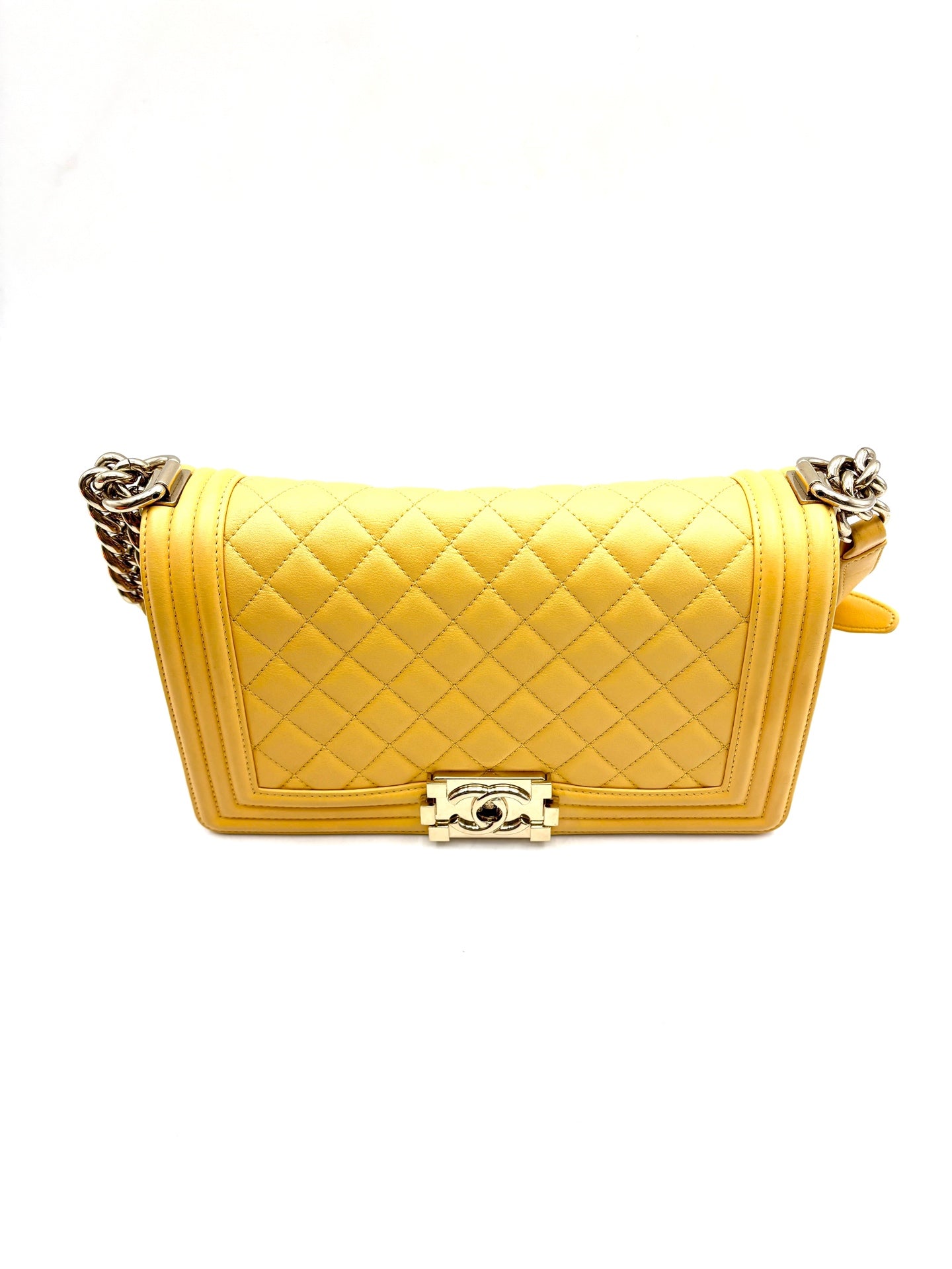 Chanel - Boy - Cowhide leather - Yellow - (Medium)