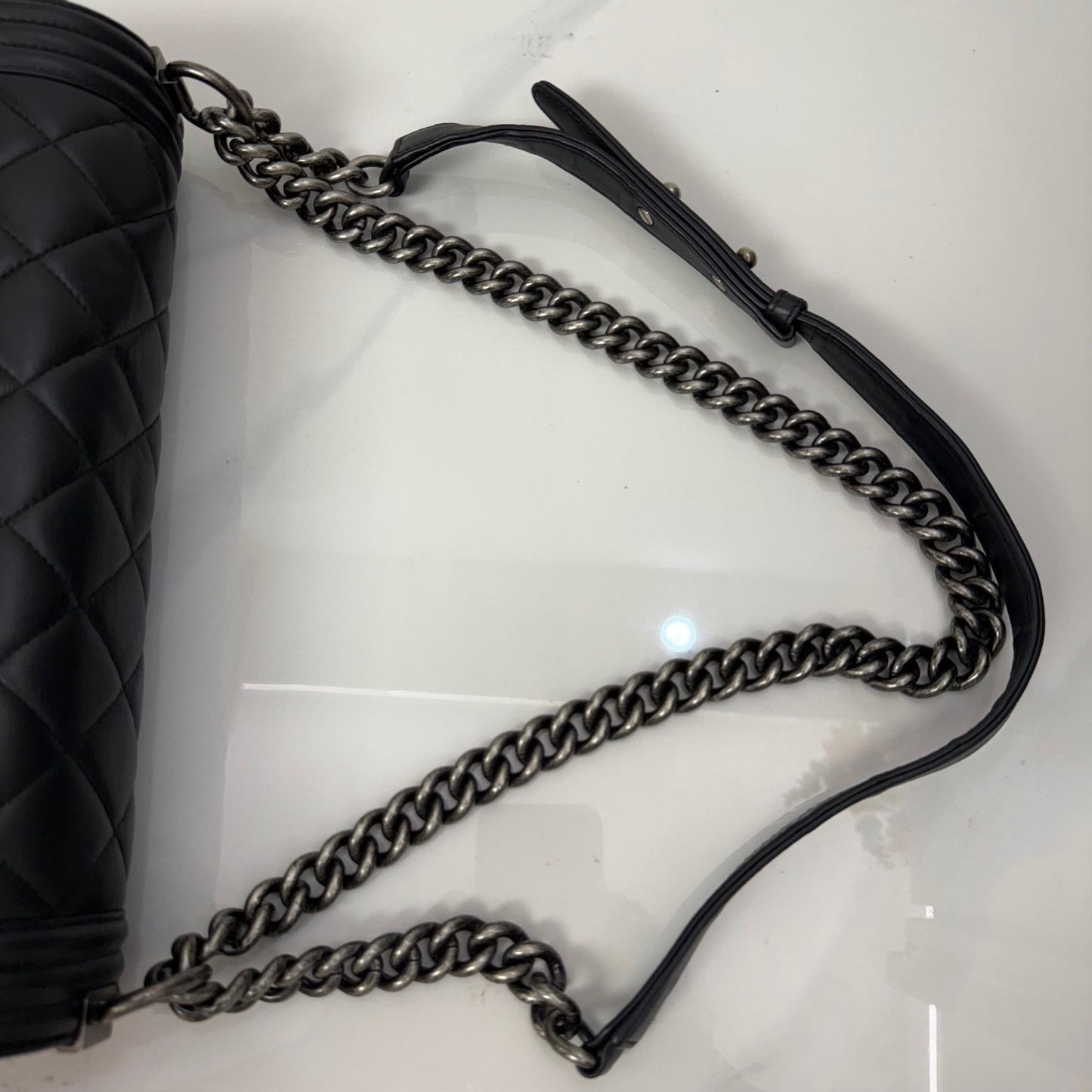 Chanel - Boy - Leather - Black - (large)