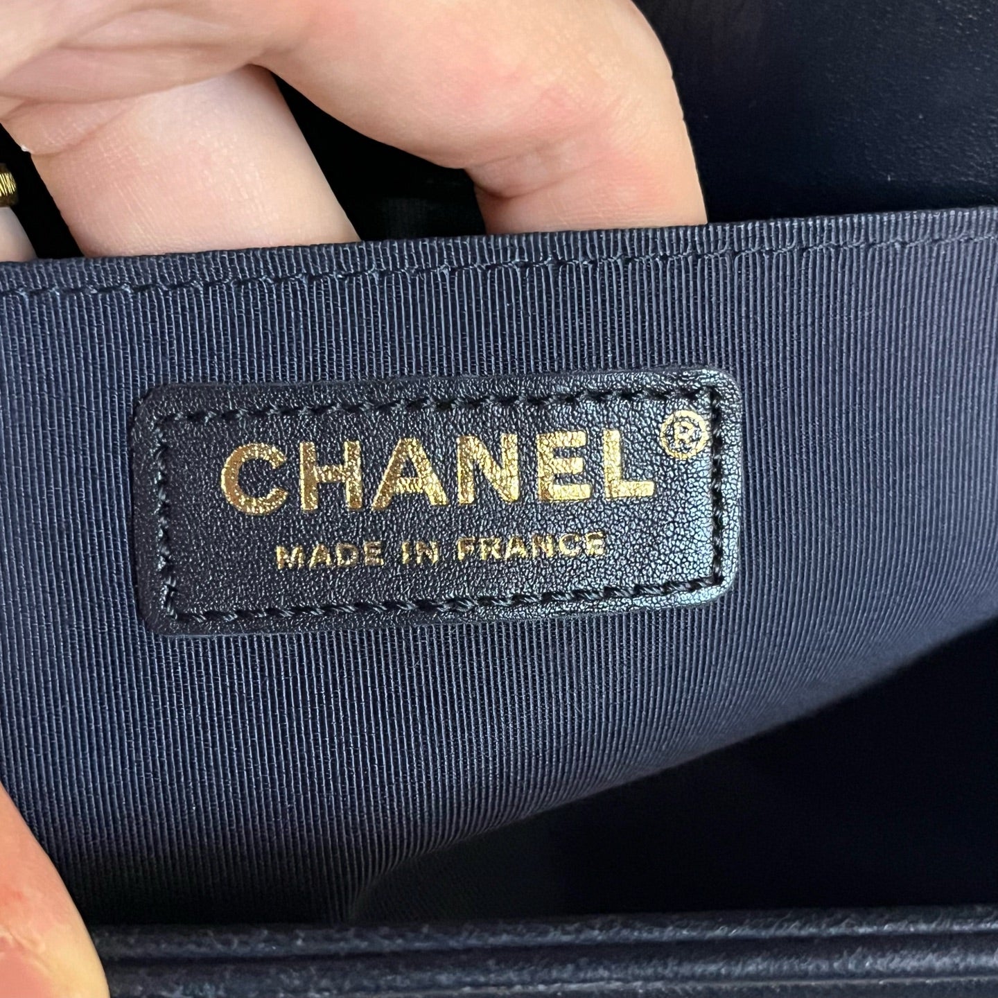 Chanel - Boy - Leather - Blue - (medium)
