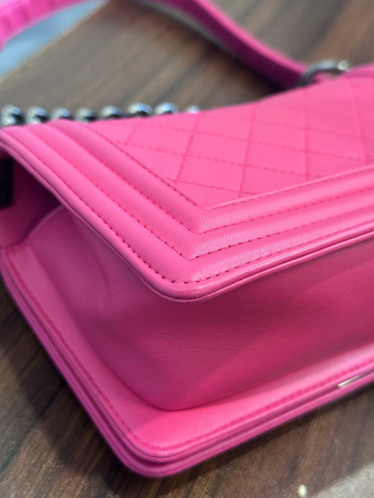 Chanel - Boy - Leather - Pink - (small)