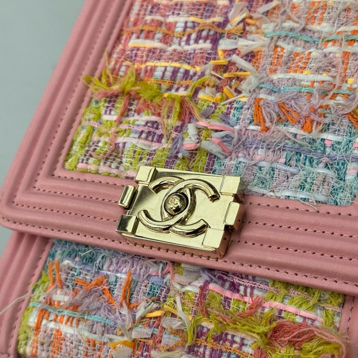 Chanel - Boy - Tweed - Pink - (small)