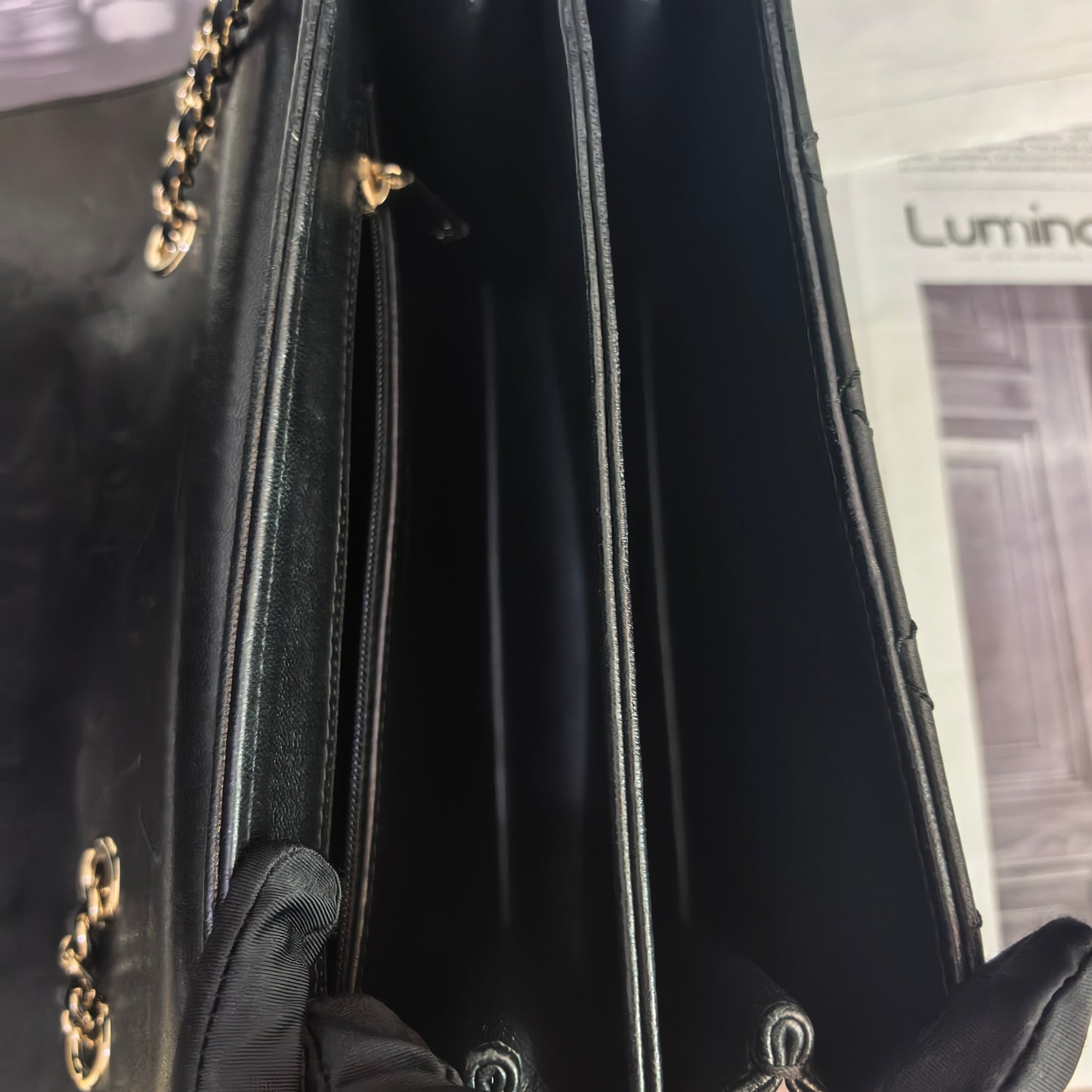 Chanel - CF Accordion - Leather - Black - (mini)