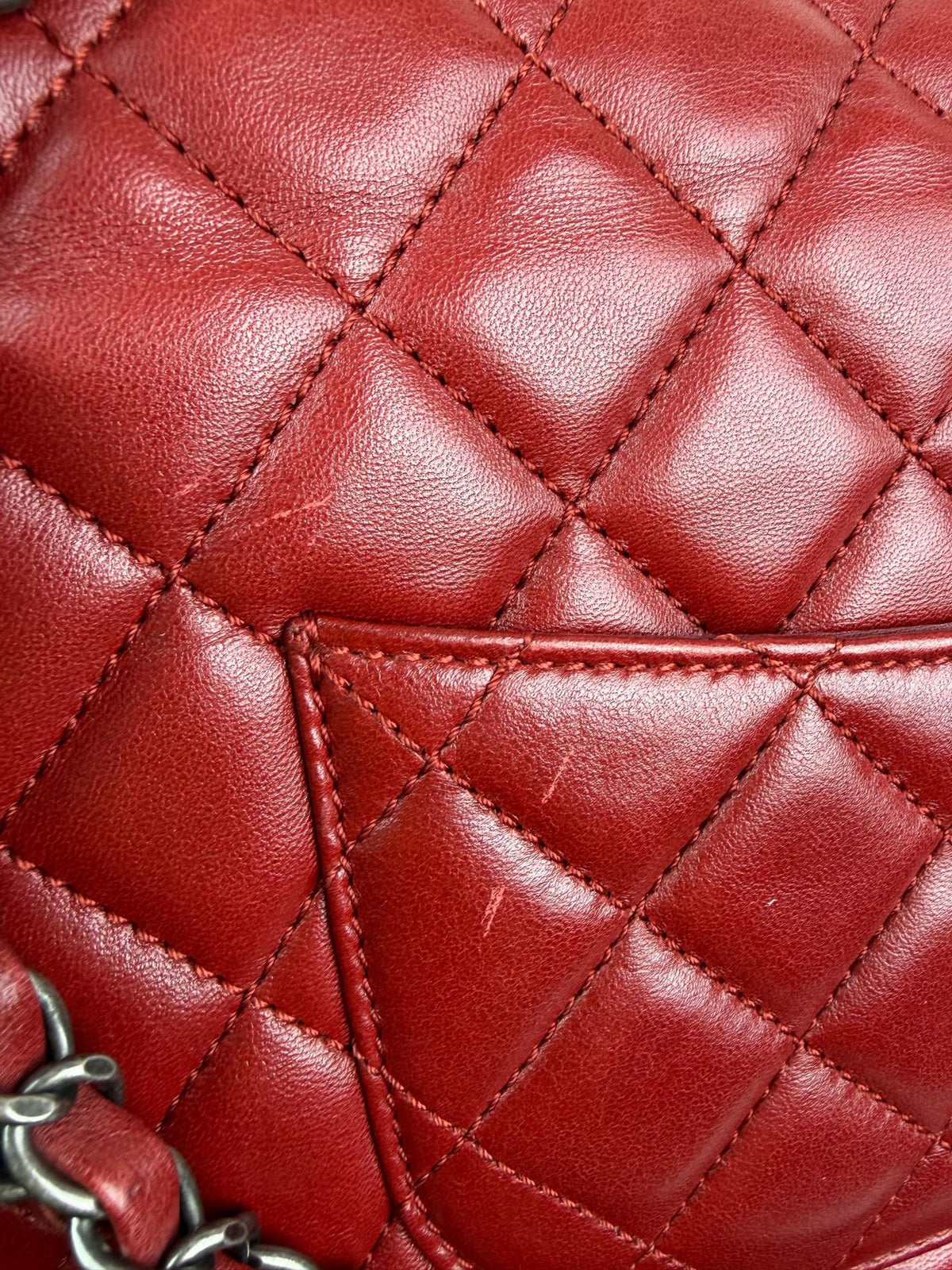 Chanel - CF - Leather - Red - (medium)