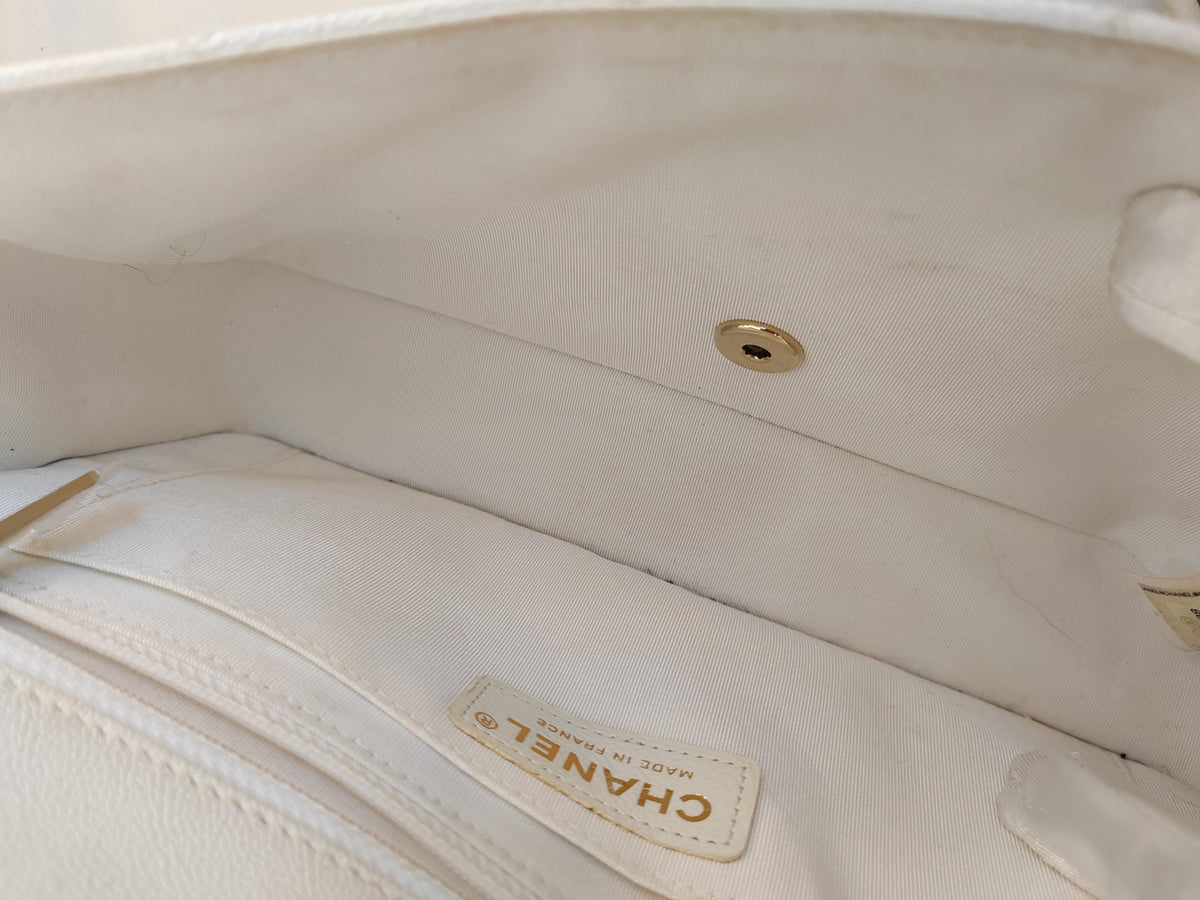 Chanel - Classic Flap 30 - Leather - White - (large)