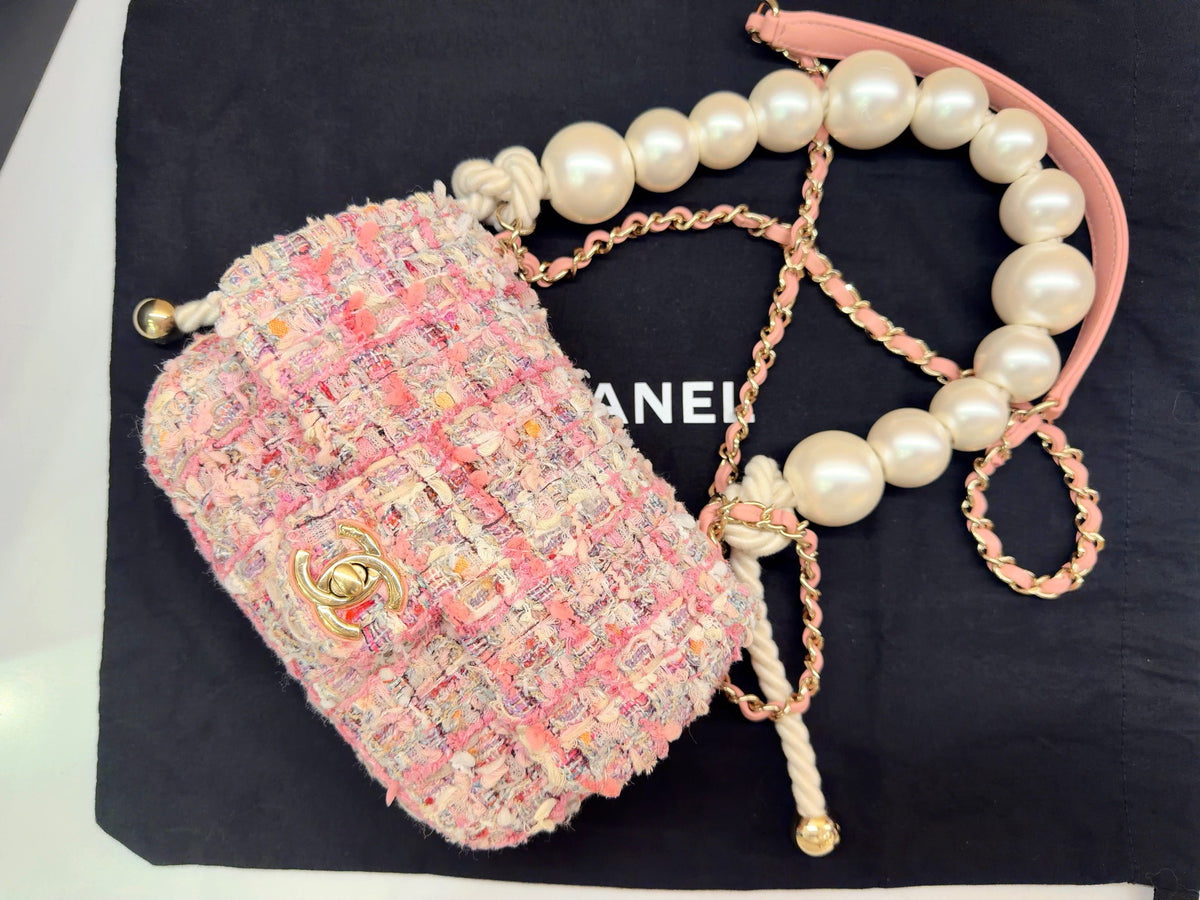 Chanel - Classic Flap - Cloth - Pink - (mini)