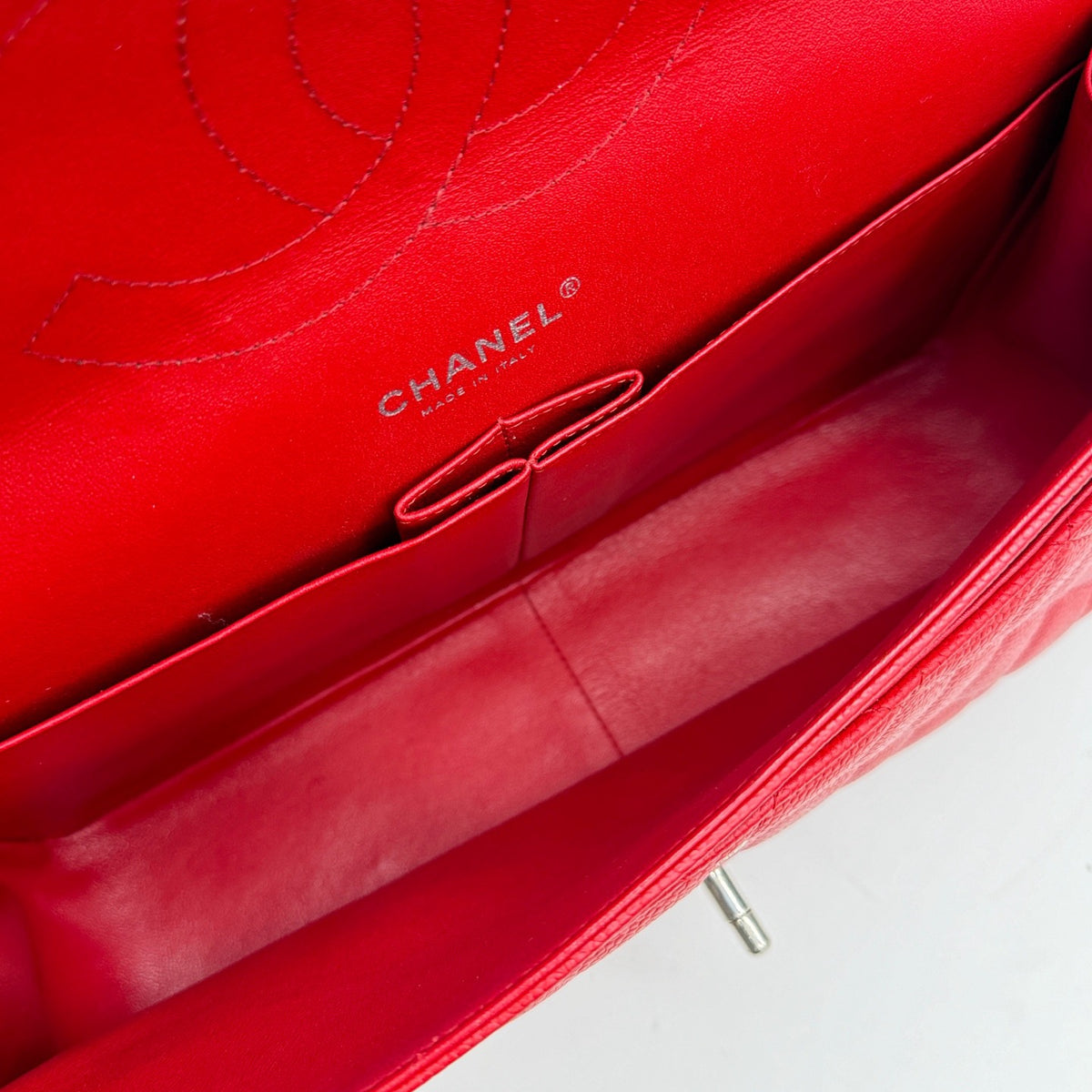 Chanel - Classic Flap Jumbo - Leather - Red - (large)