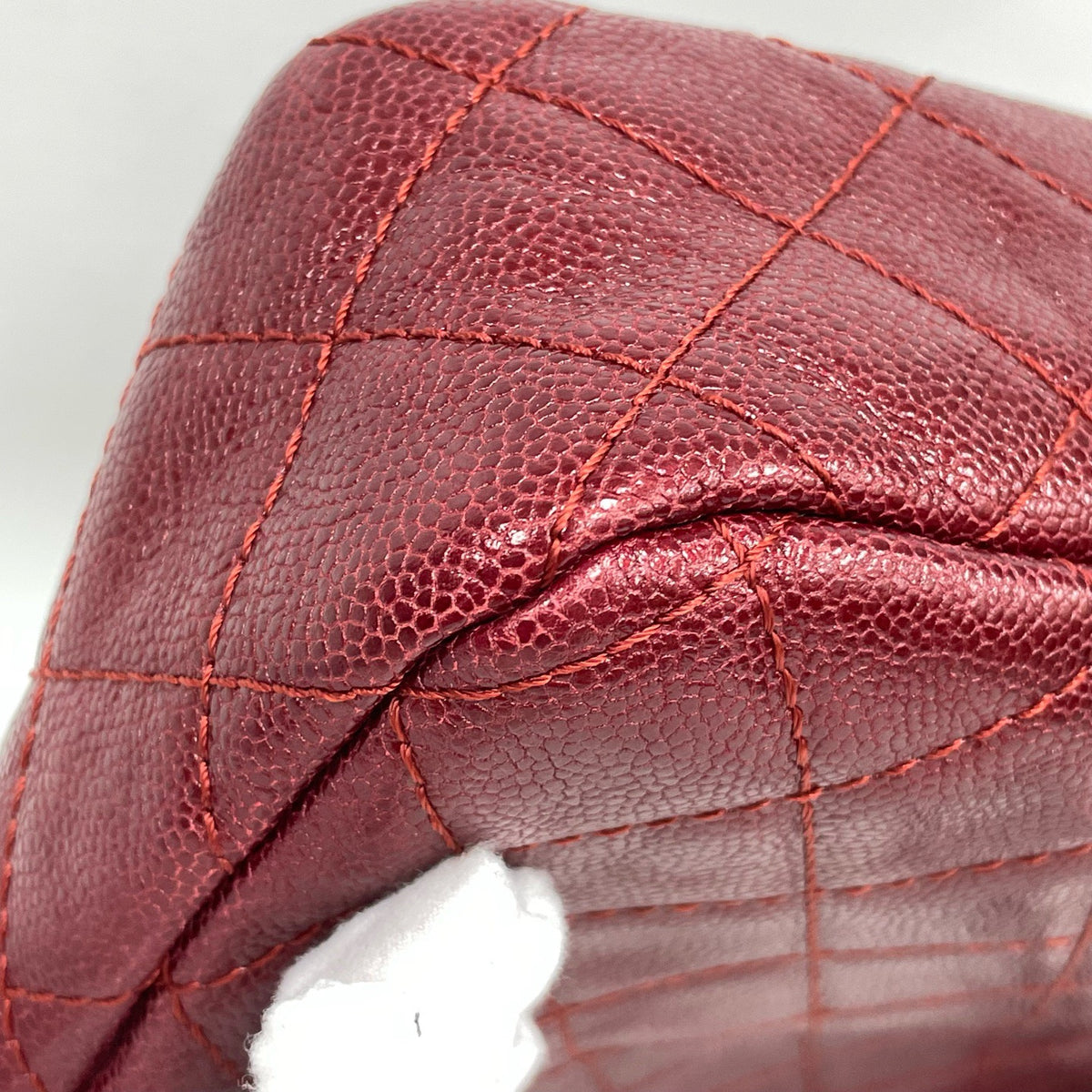 Chanel - Classic Flap - Leather - Burgundy - (large)
