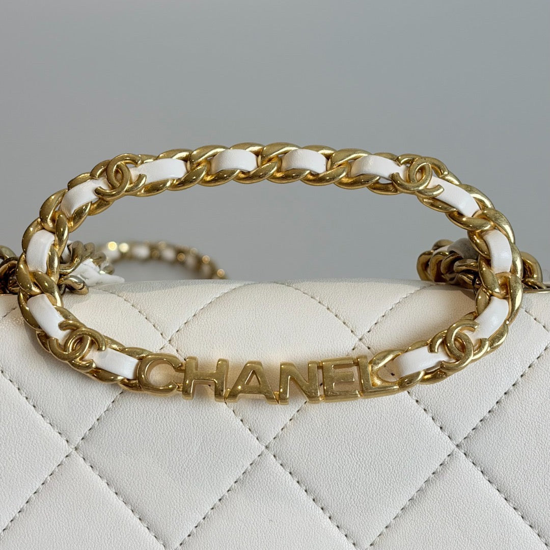 Chanel - Classic Flap - Leather - White - (mini)