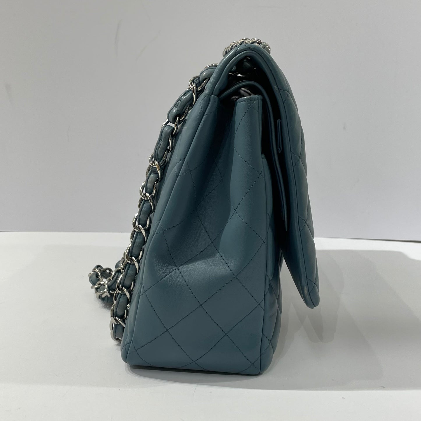 Chanel - Classic Flap Maxi - Lambskin leather - Blue - (Maxi)