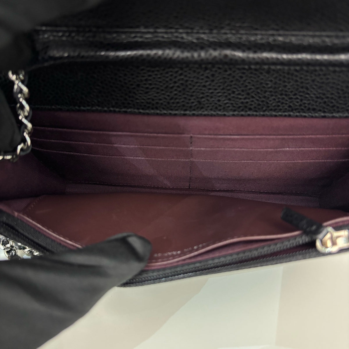 Chanel - Classic Flap Wallet on Chain - Leather - Black - (mini)