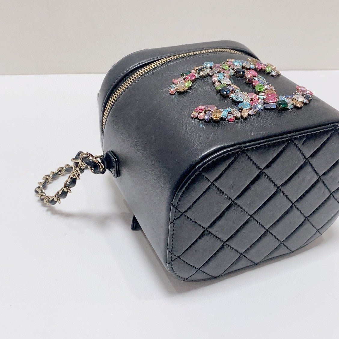 Chanel - Cosmetic Vanity Case - Lambskin leather - Black - (small)
