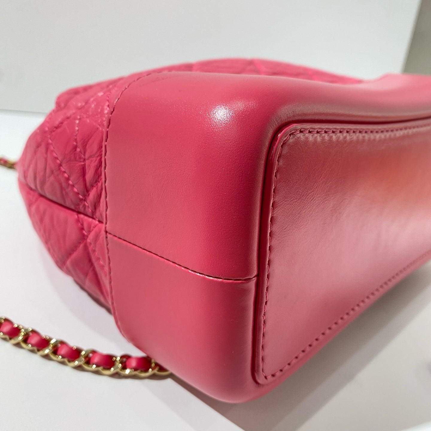 Chanel - Gabrielle Backpack - Aged calfskin leather and smooth leather - Deep Pink - (small)