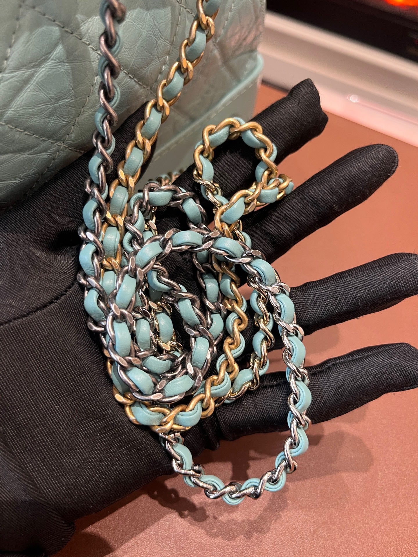 Chanel - Gabrielle - Leather - Blue - (small)