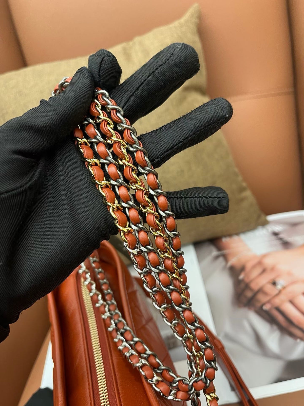 Chanel - Gabrielle Small - Leather - Orange - (small)