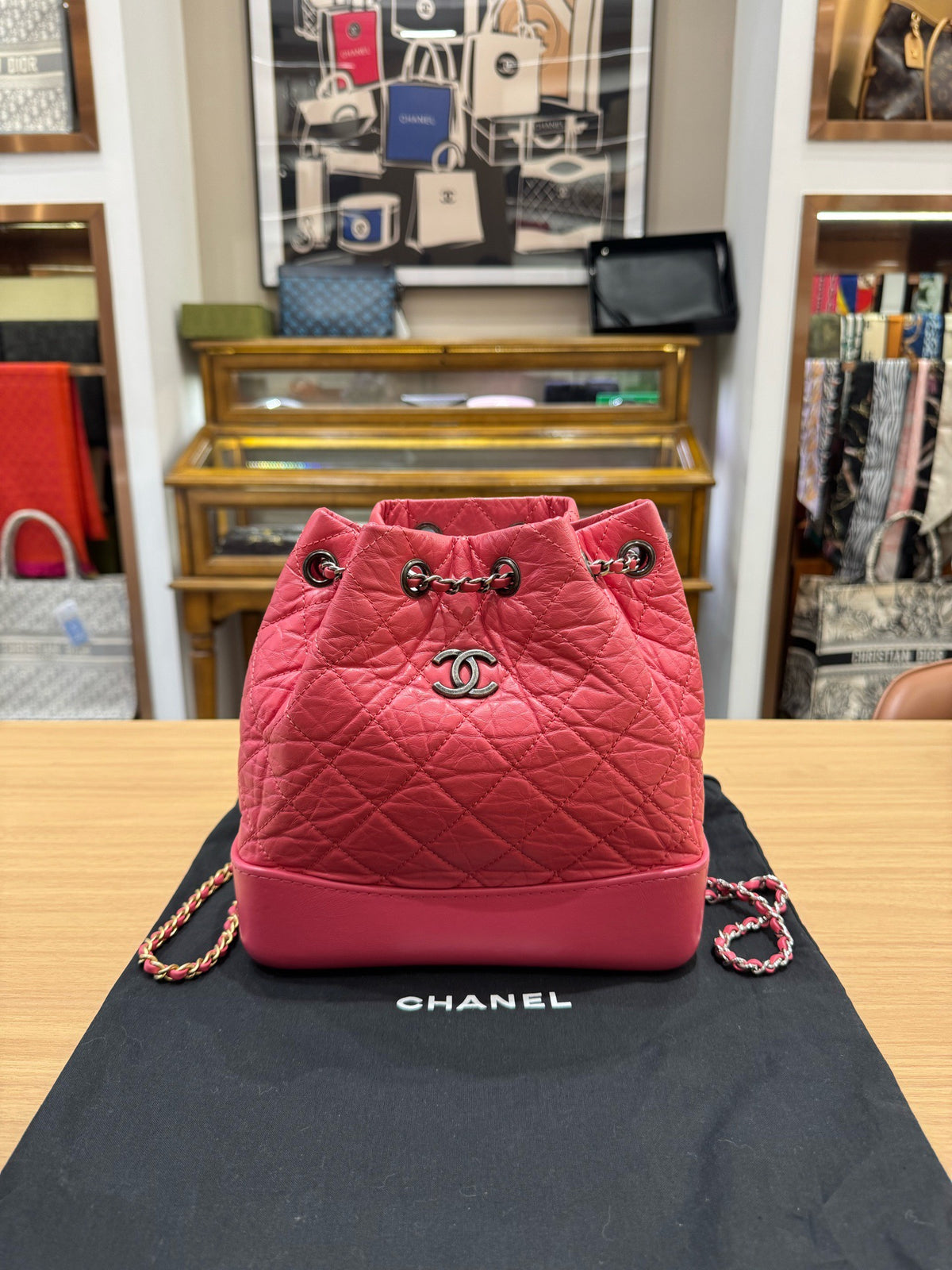 Chanel - Gabrielle Small - Leather - Pink - (small)