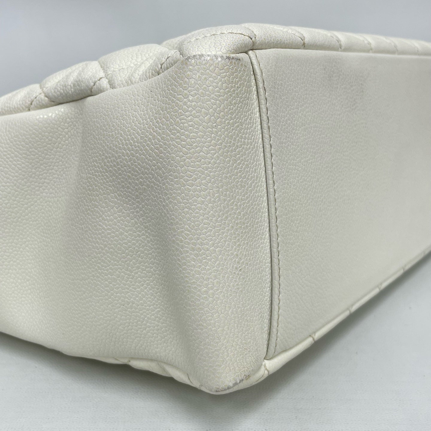 Chanel - Grand Shopping Tote (GST) - Caviar leather - White with Silver-Tone Hardware - (large)